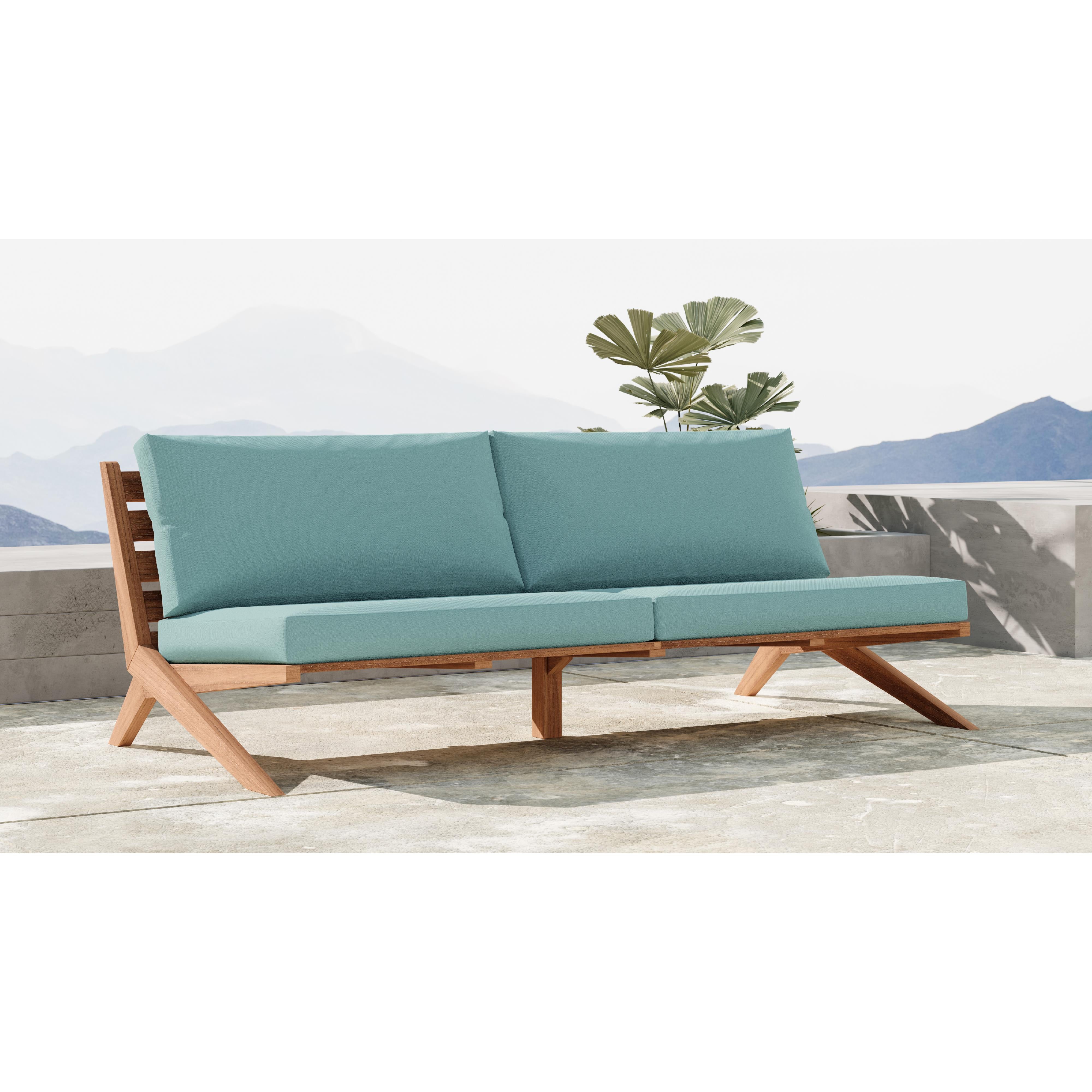 Meridian Tahiti Blue Water Resistant Fabric Outdoor Sofa