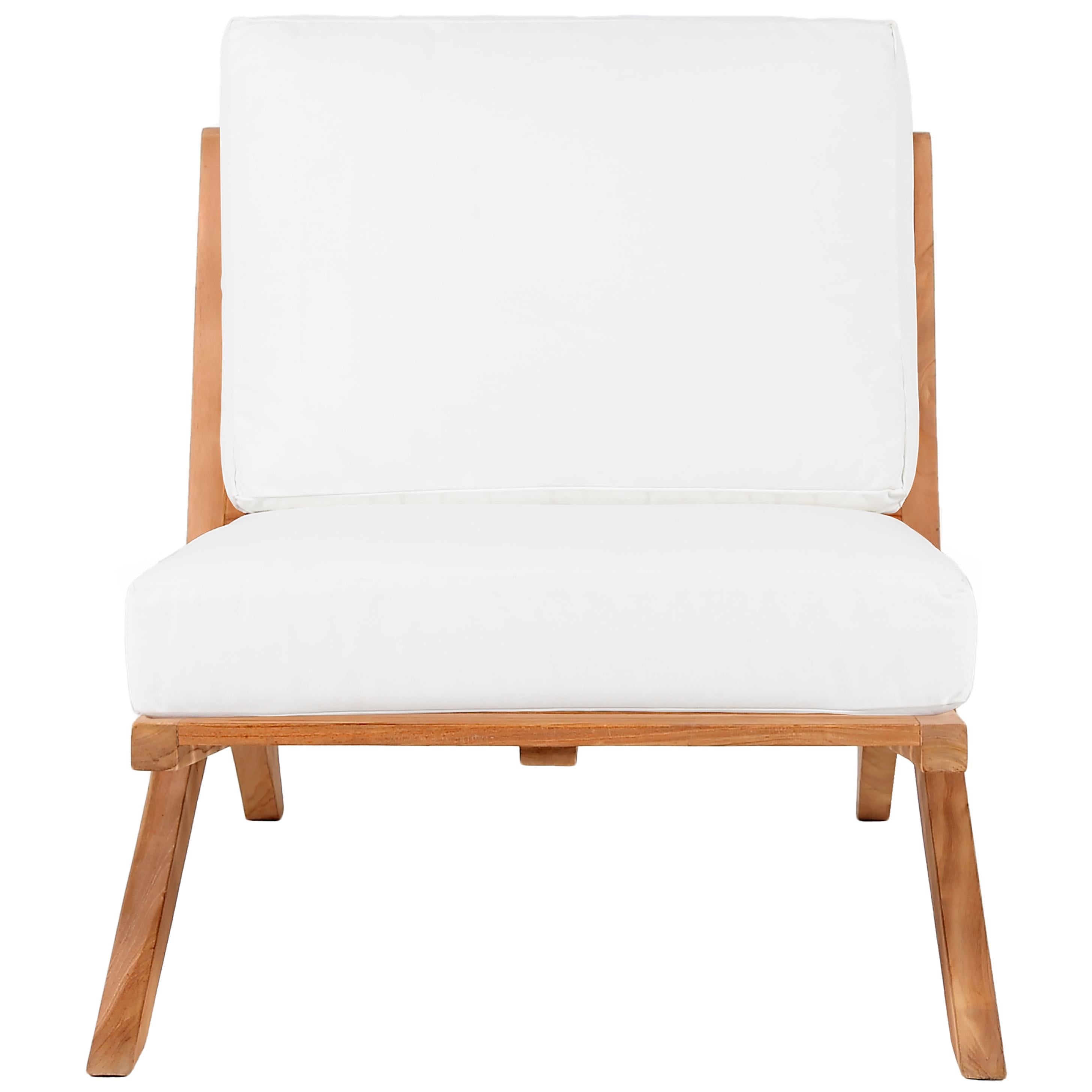 Meridian Tahiti Off White Water Resistant Fabric Outdoor Chair