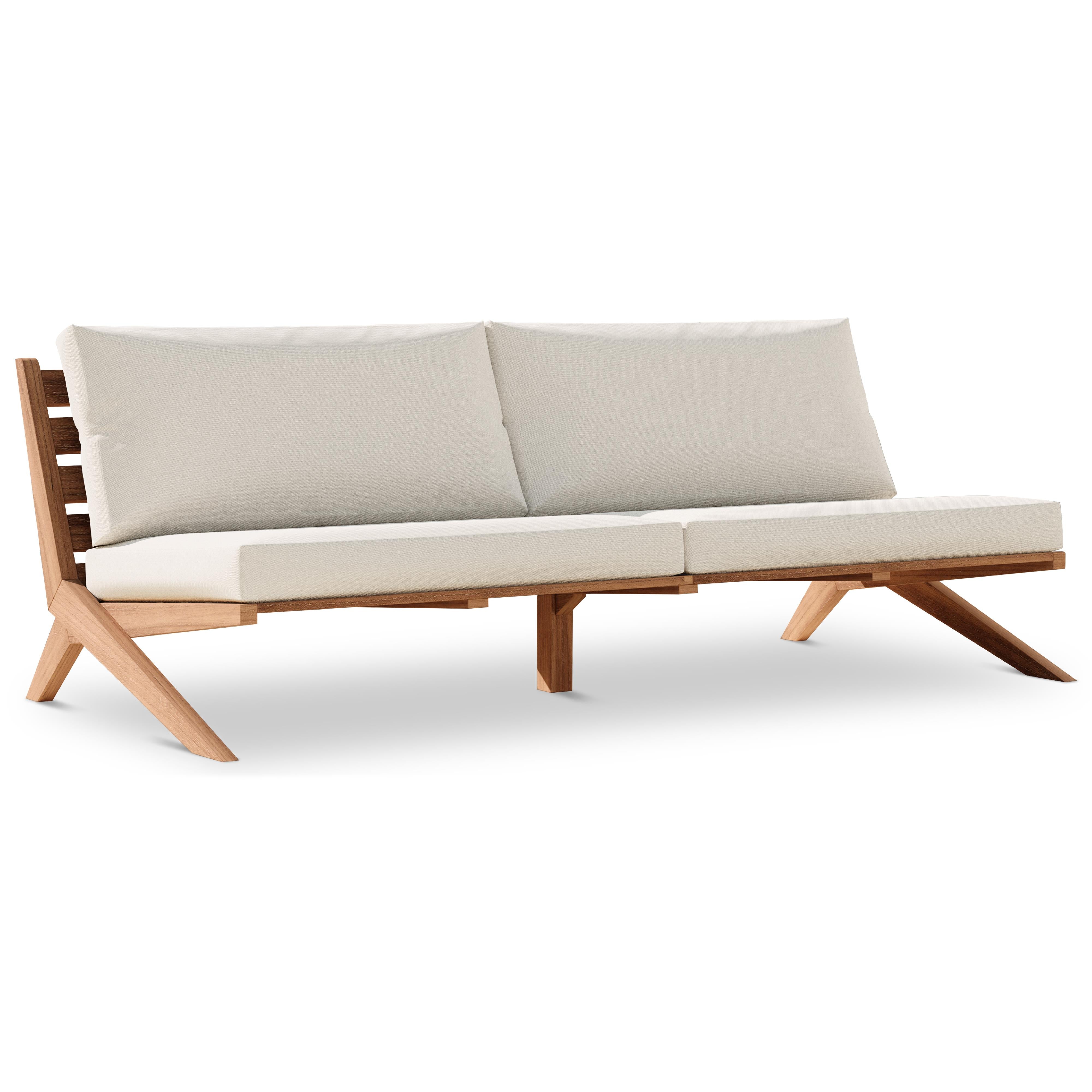 Meridian Tahiti Off White Water Resistant Fabric Outdoor Sofa