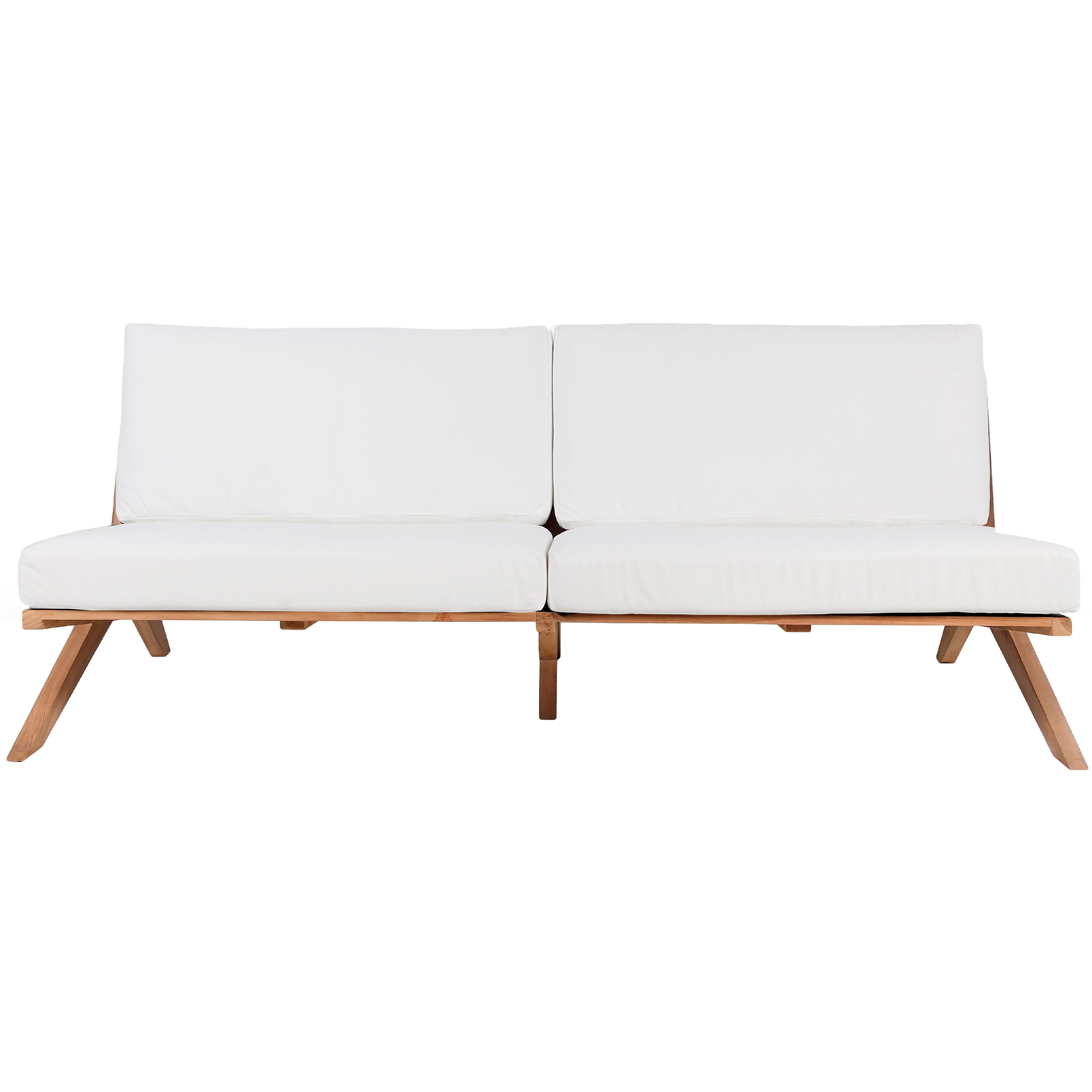 Meridian Tahiti Off White Water Resistant Fabric Outdoor Sofa