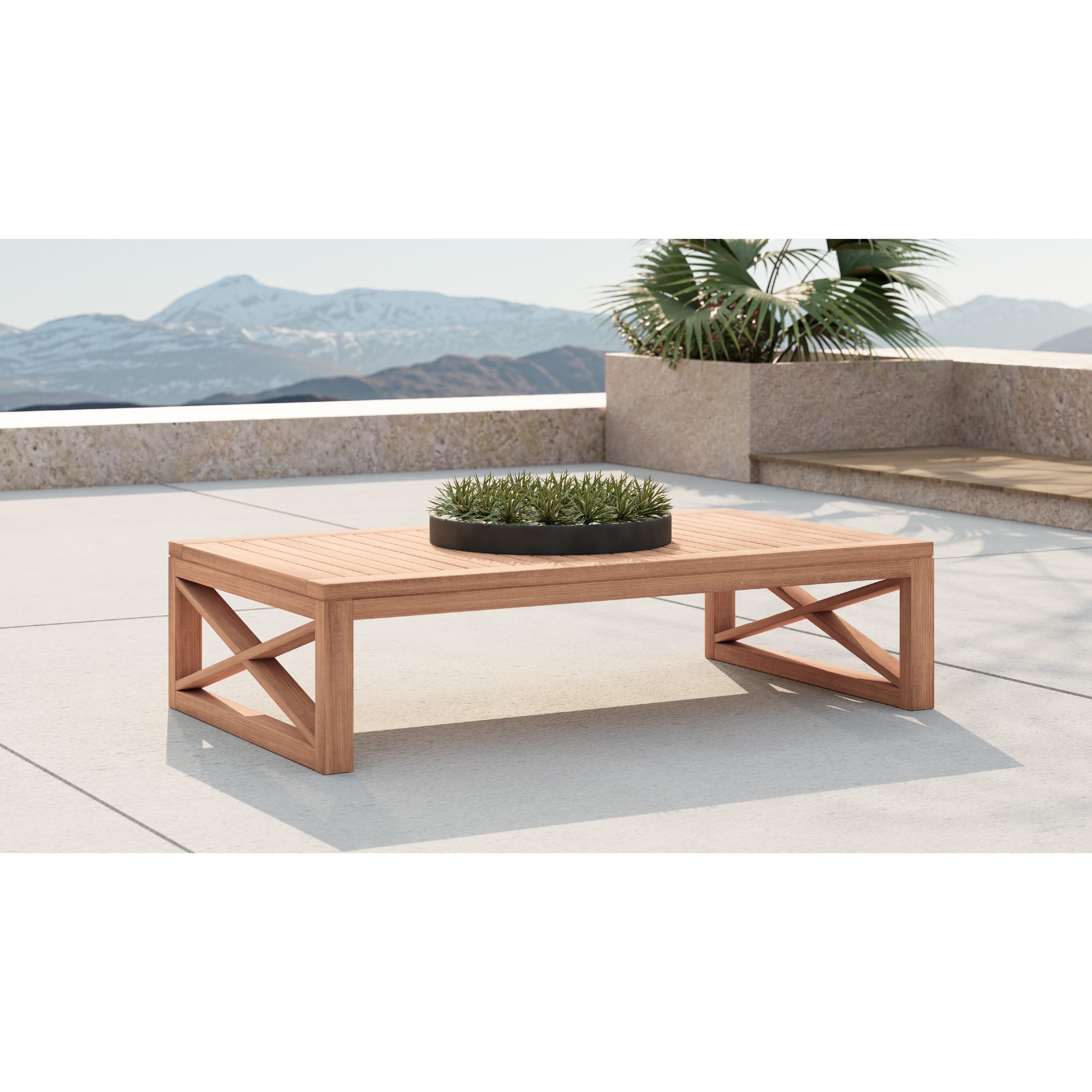 Meridian Anguilla Natural Teak Outdoor Coffee Table