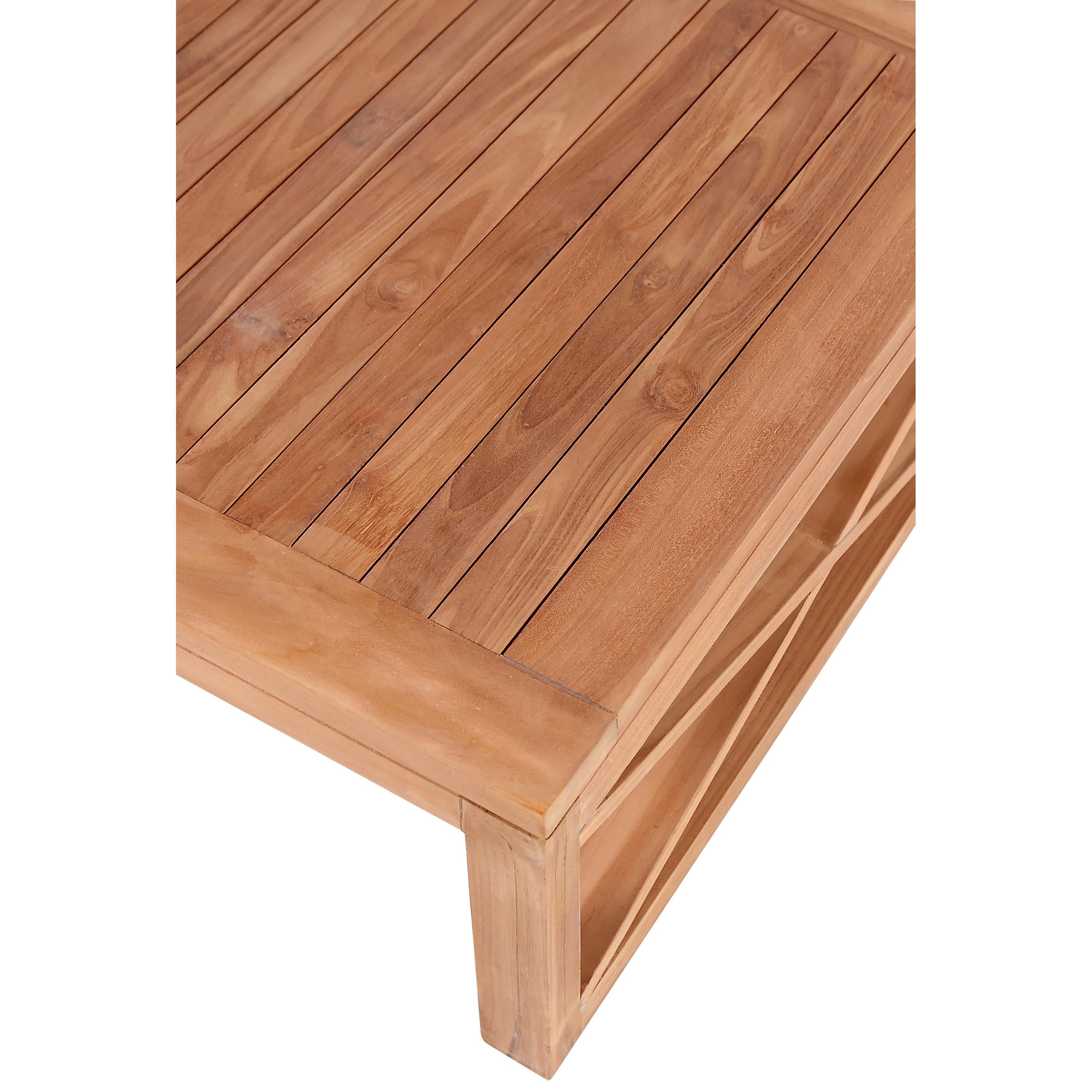 Meridian Anguilla Natural Teak Outdoor Coffee Table