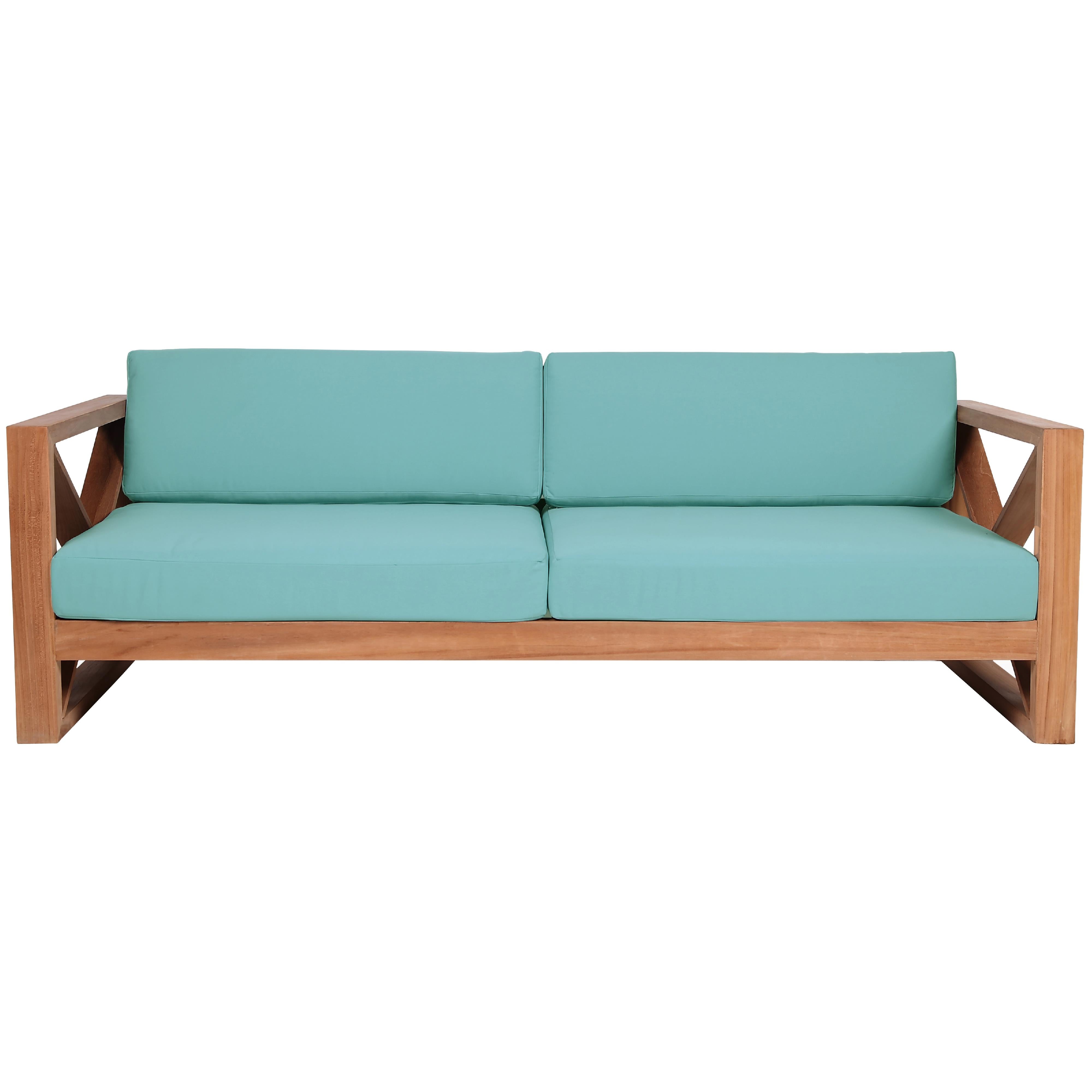 Meridian Anguilla Blue Water Resistant Fabric Outdoor Sofa