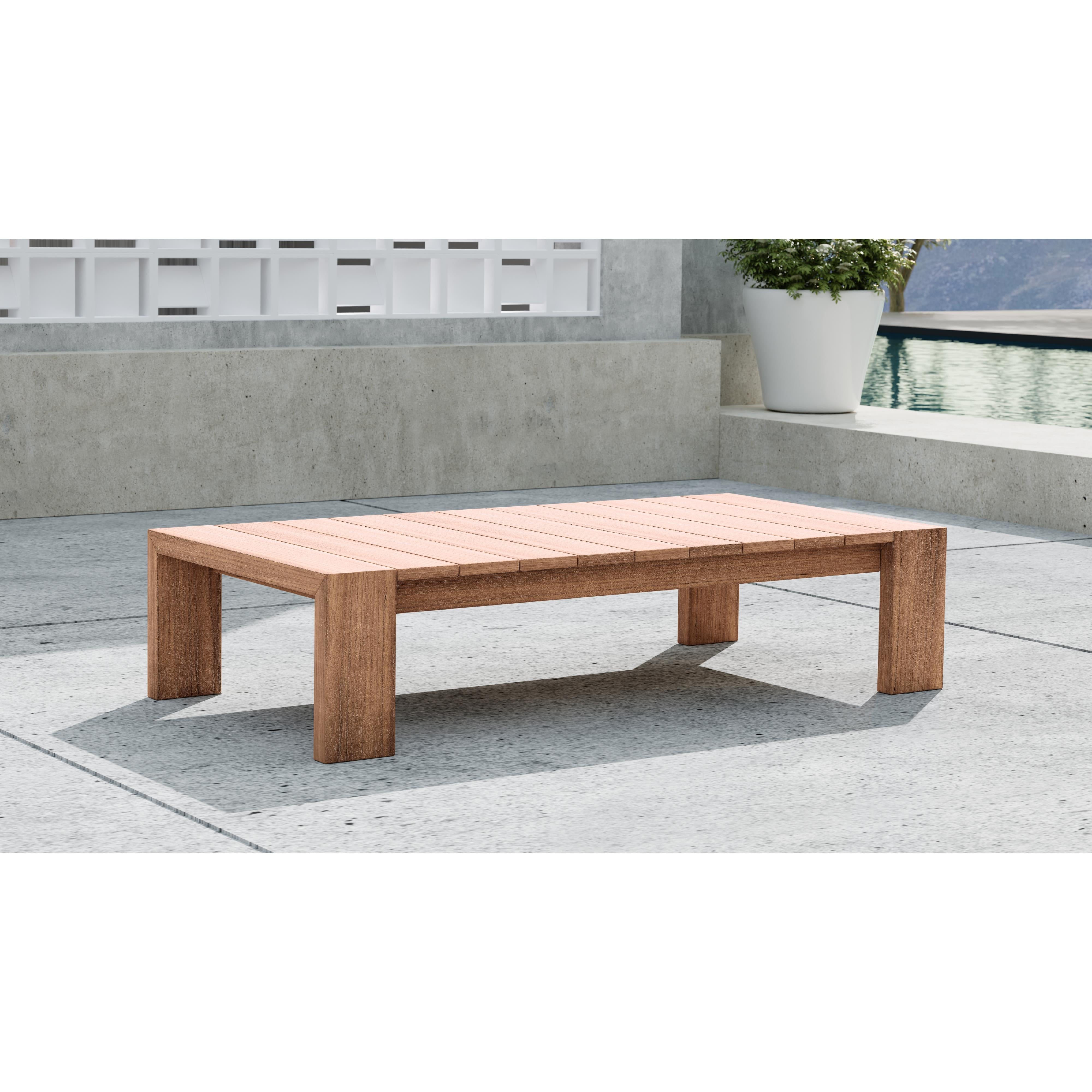 Meridian Tulum Natural Teak Outdoor Coffee Table