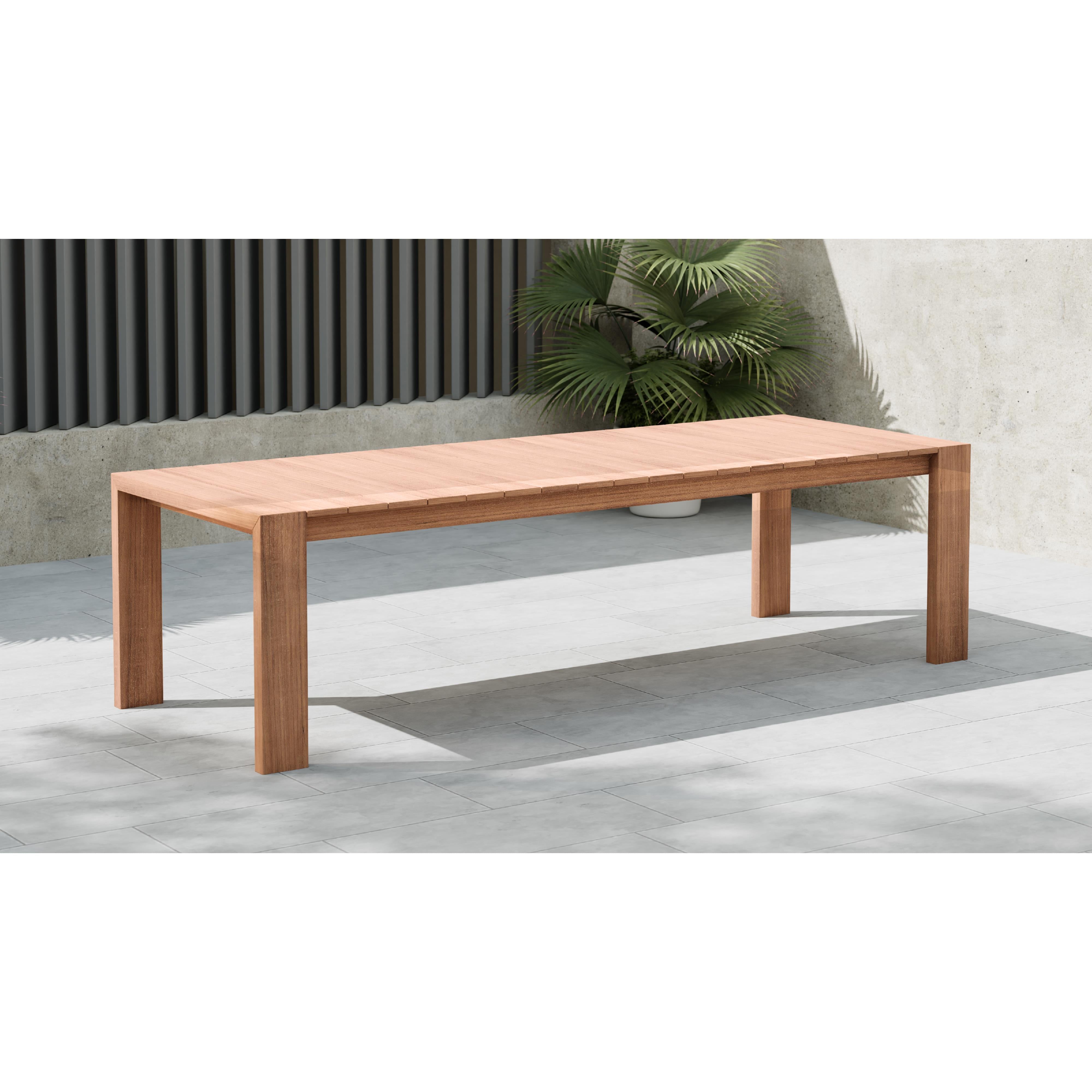 Meridian Tulum Natural Teak Outdoor Patio Dining Table