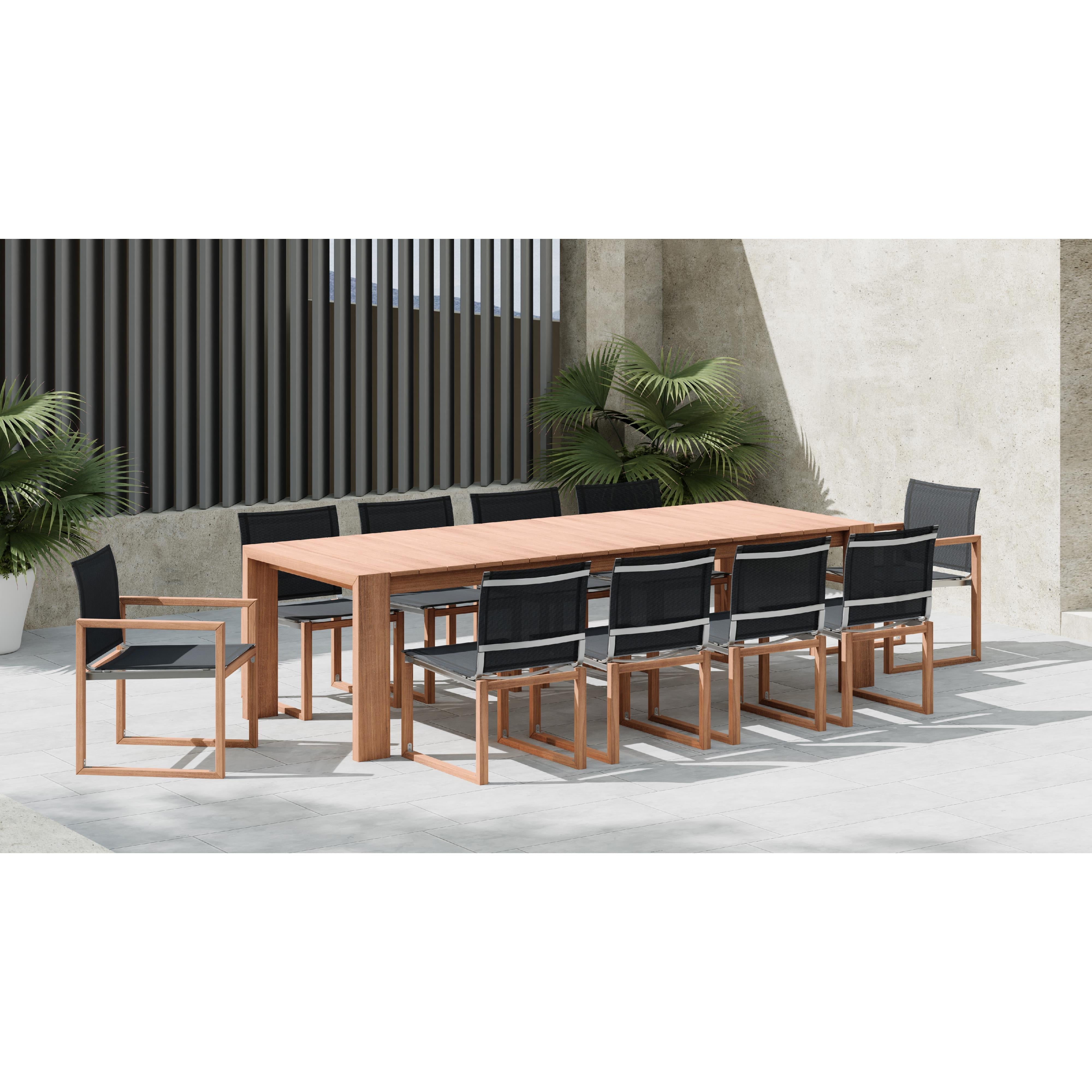 Meridian Tulum Natural Teak Outdoor Patio Dining Table