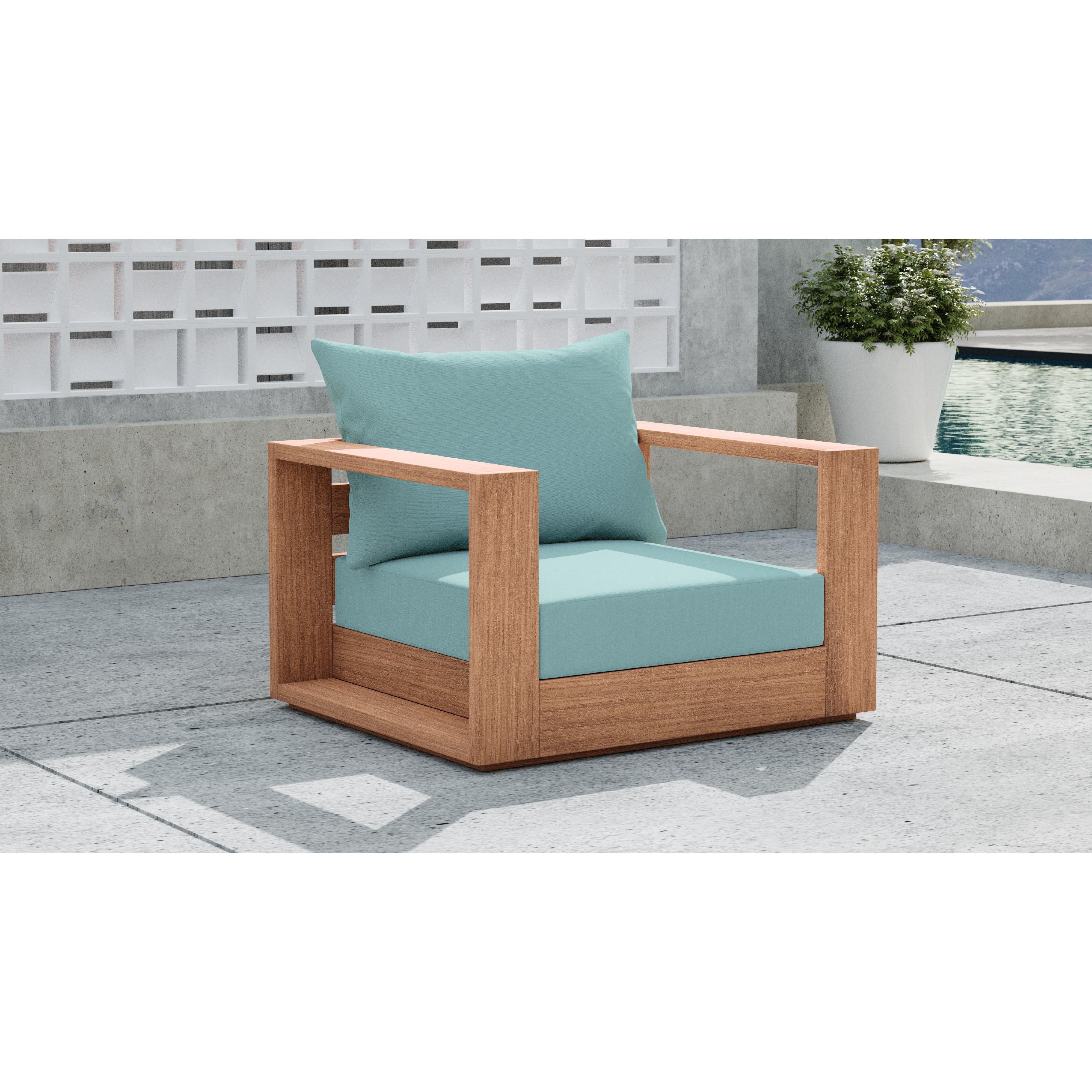 Meridian Tulum Blue Water Resistant Fabric Outdoor Chair