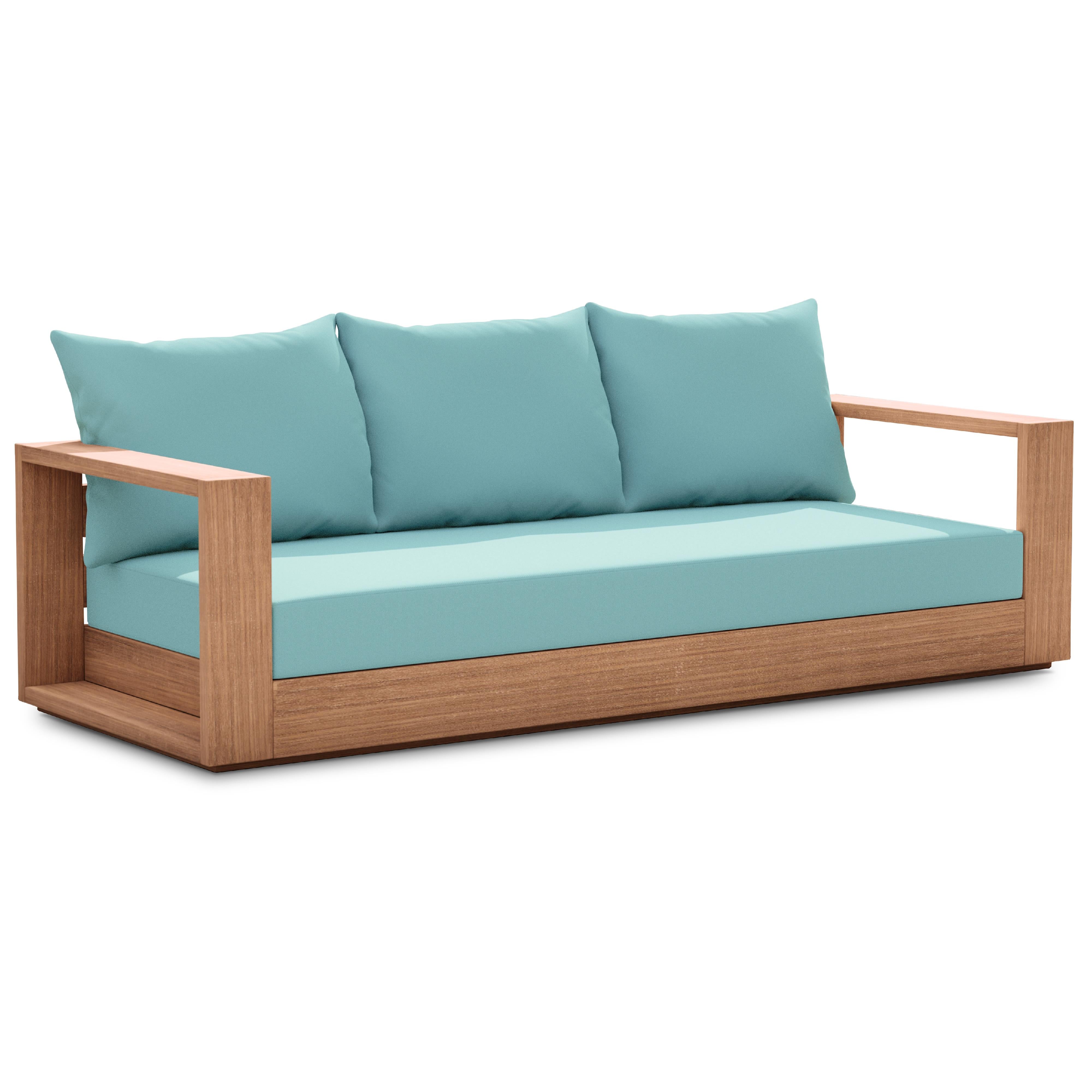 Meridian Tulum Blue Water Resistant Fabric Outdoor Sofa