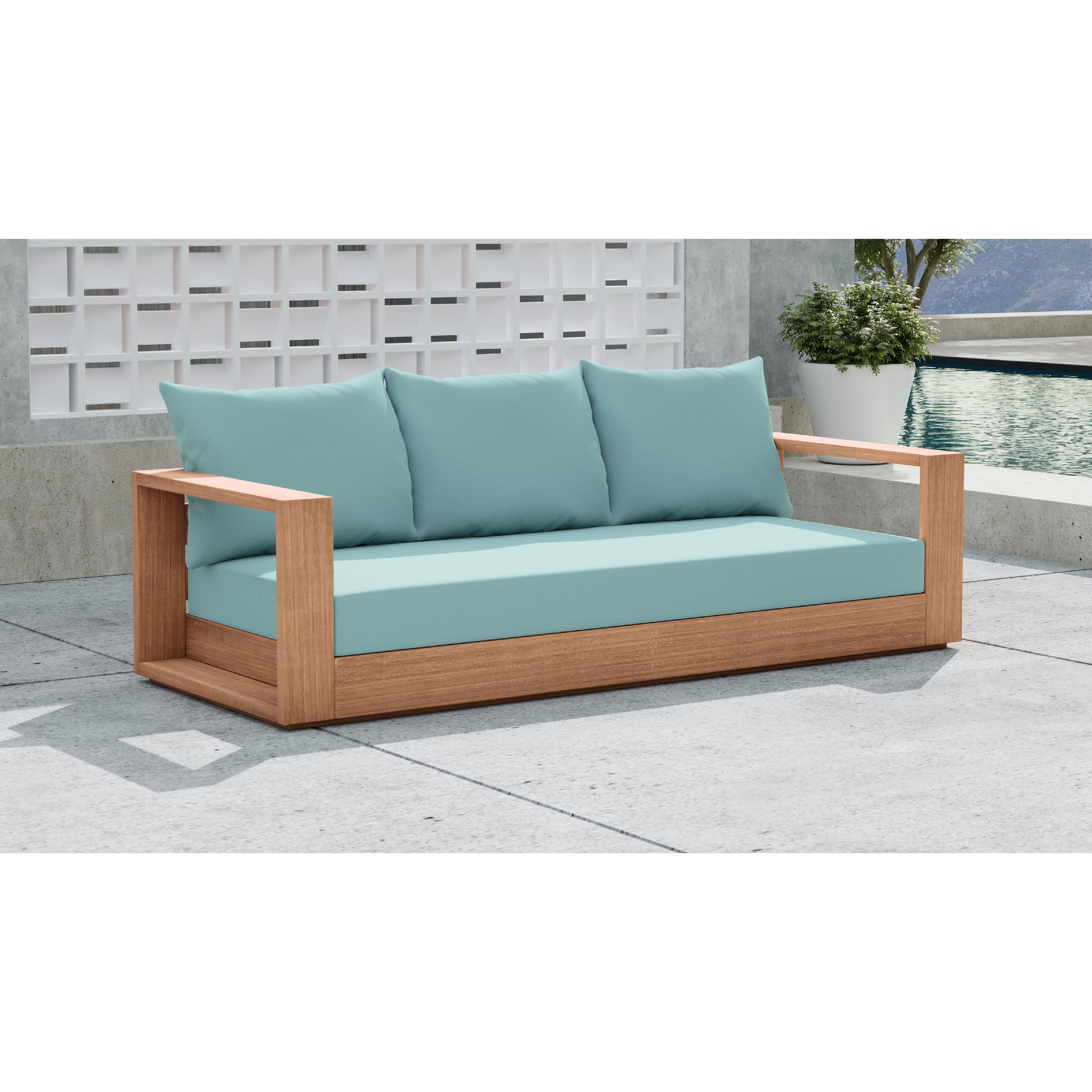 Meridian Tulum Blue Water Resistant Fabric Outdoor Sofa