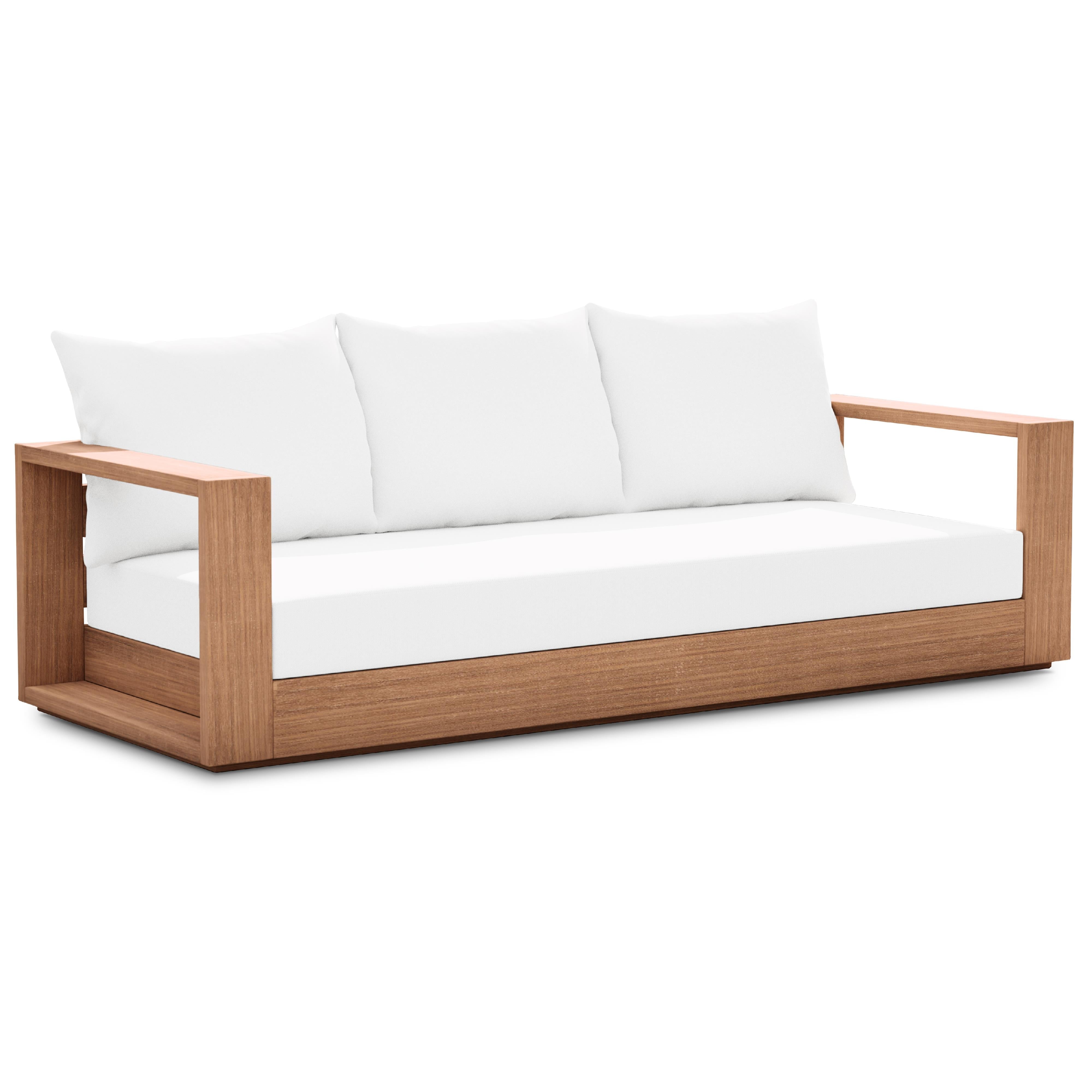 Meridian Tulum Off White Water Resistant Fabric Outdoor Sofa