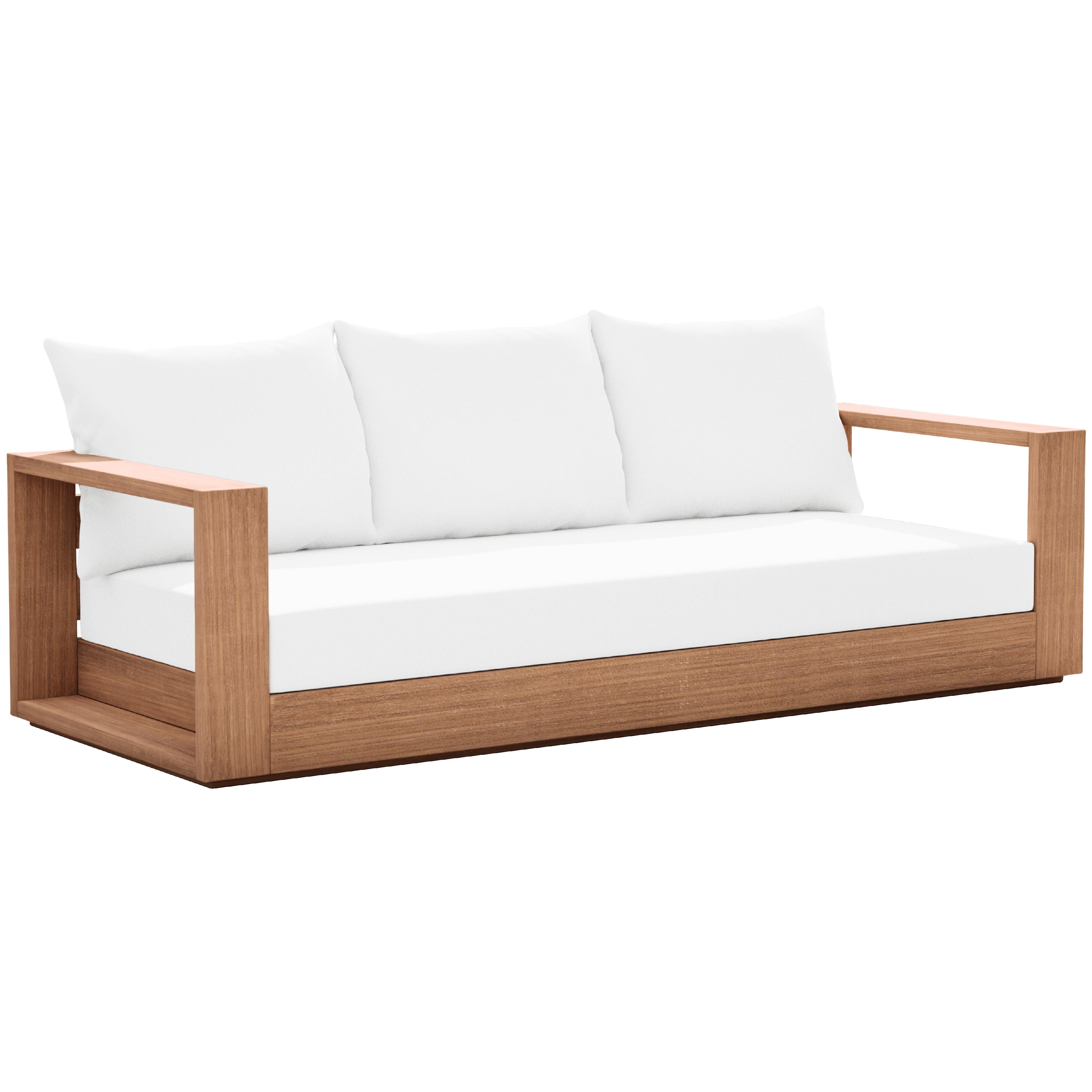 Meridian Tulum Off White Water Resistant Fabric Outdoor Sofa