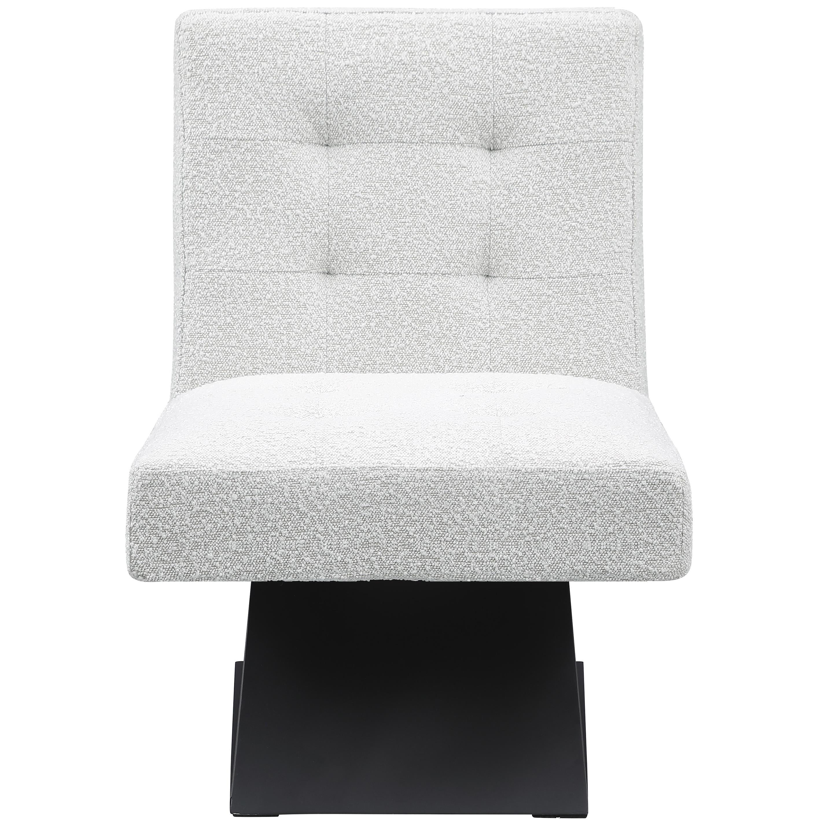 Meridian Zeal Cream Boucle Fabric Accent Chair