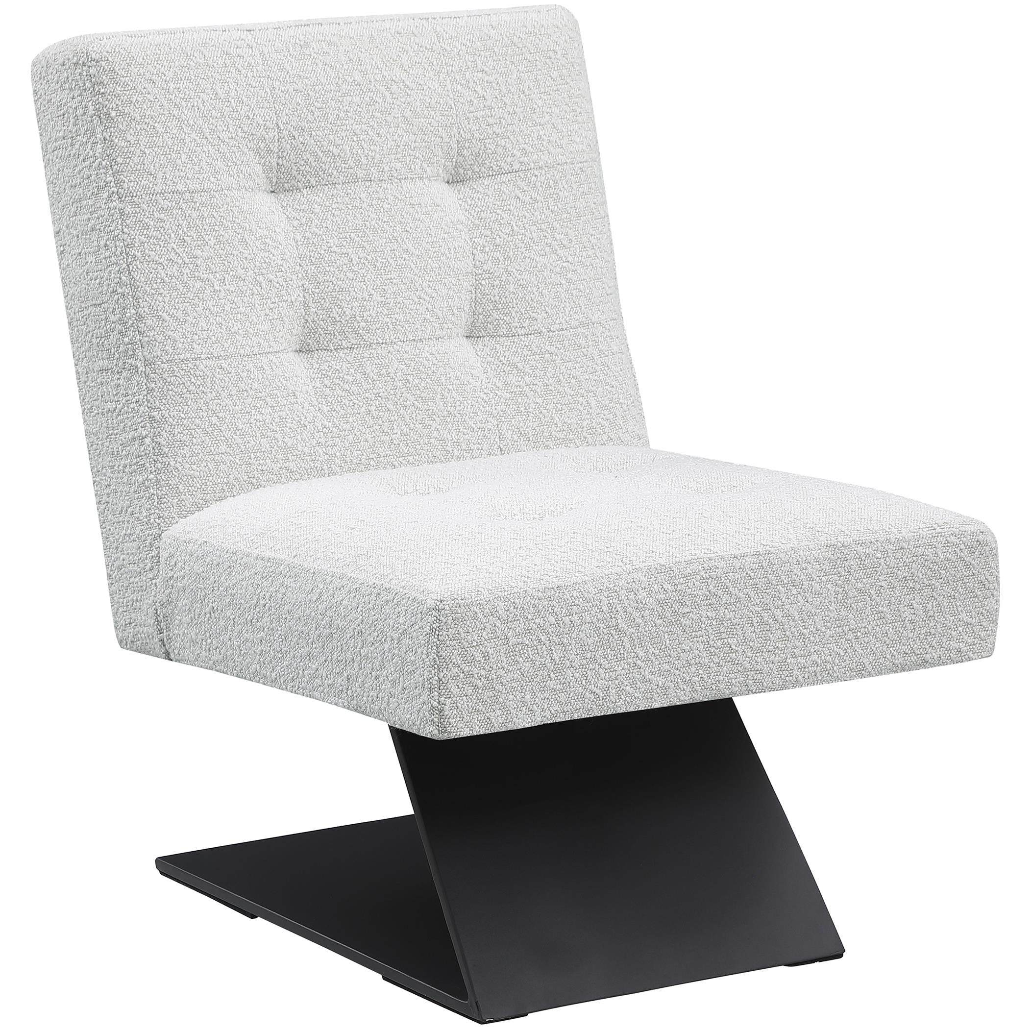 Meridian Zeal Cream Boucle Fabric Accent Chair