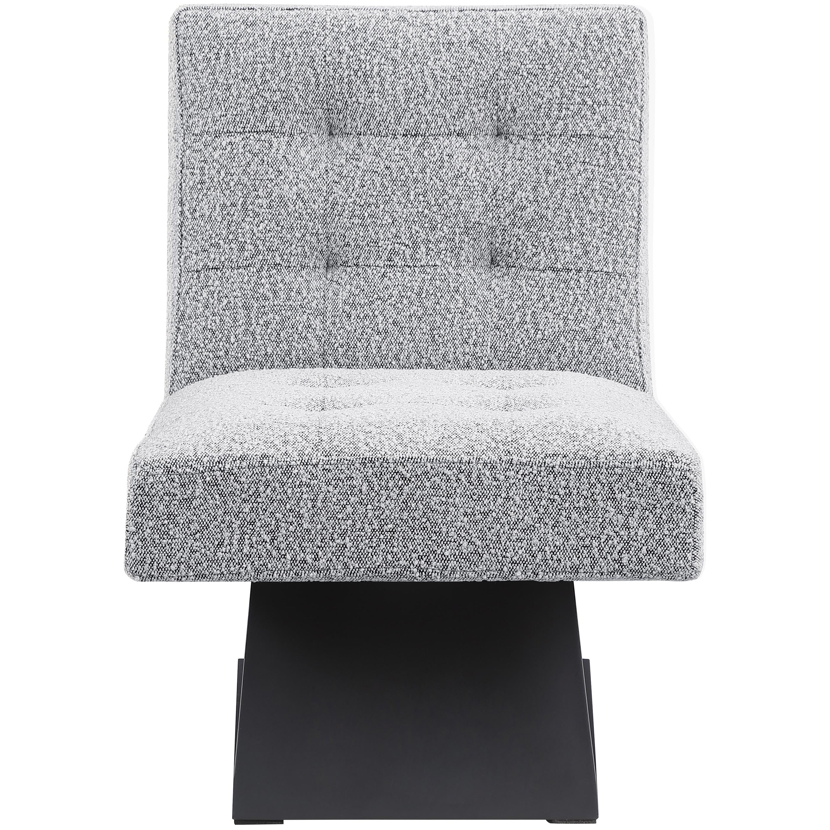 Meridian Zeal Grey Boucle Fabric Accent Chair