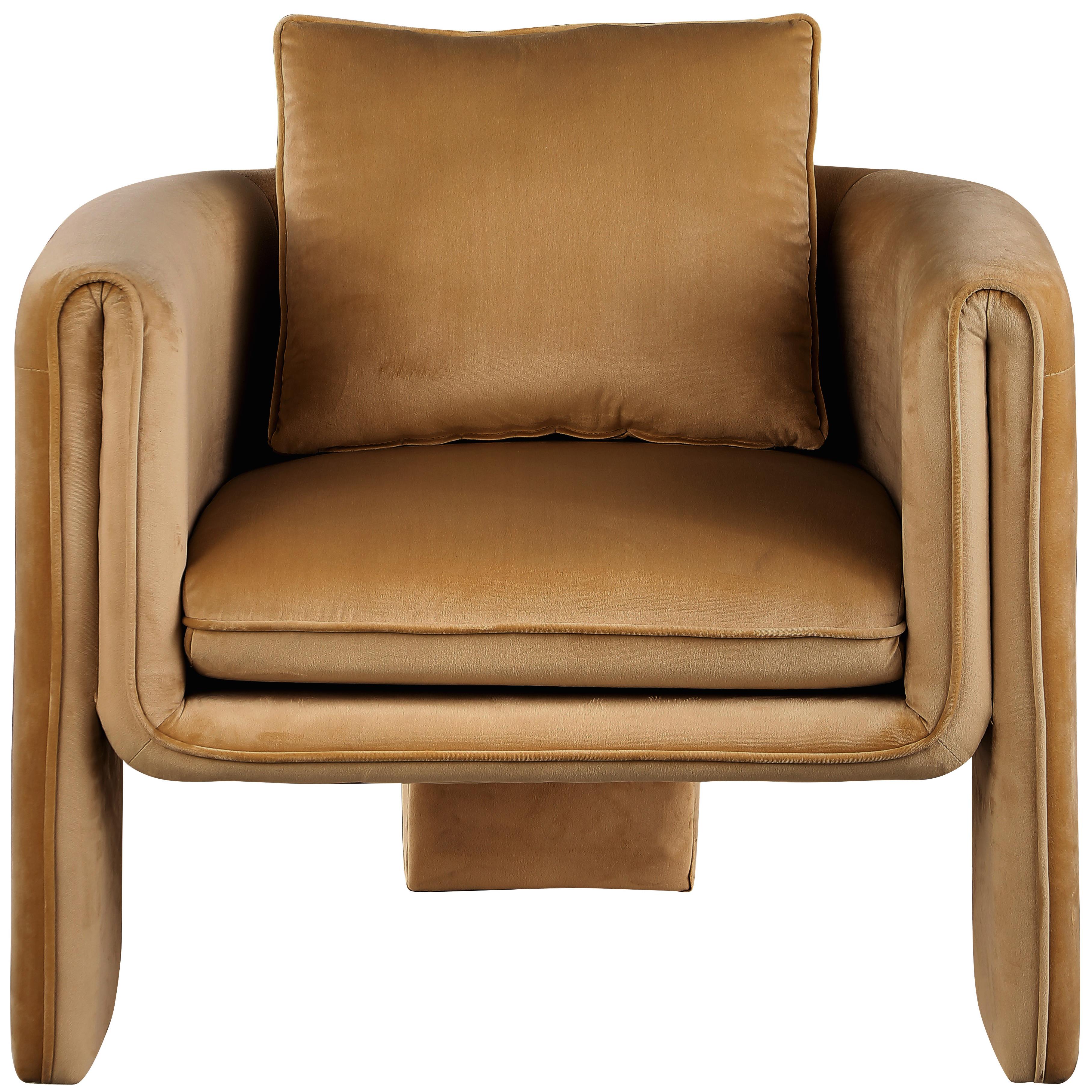 Meridian Sloan Saddle Velvet Accent Chair