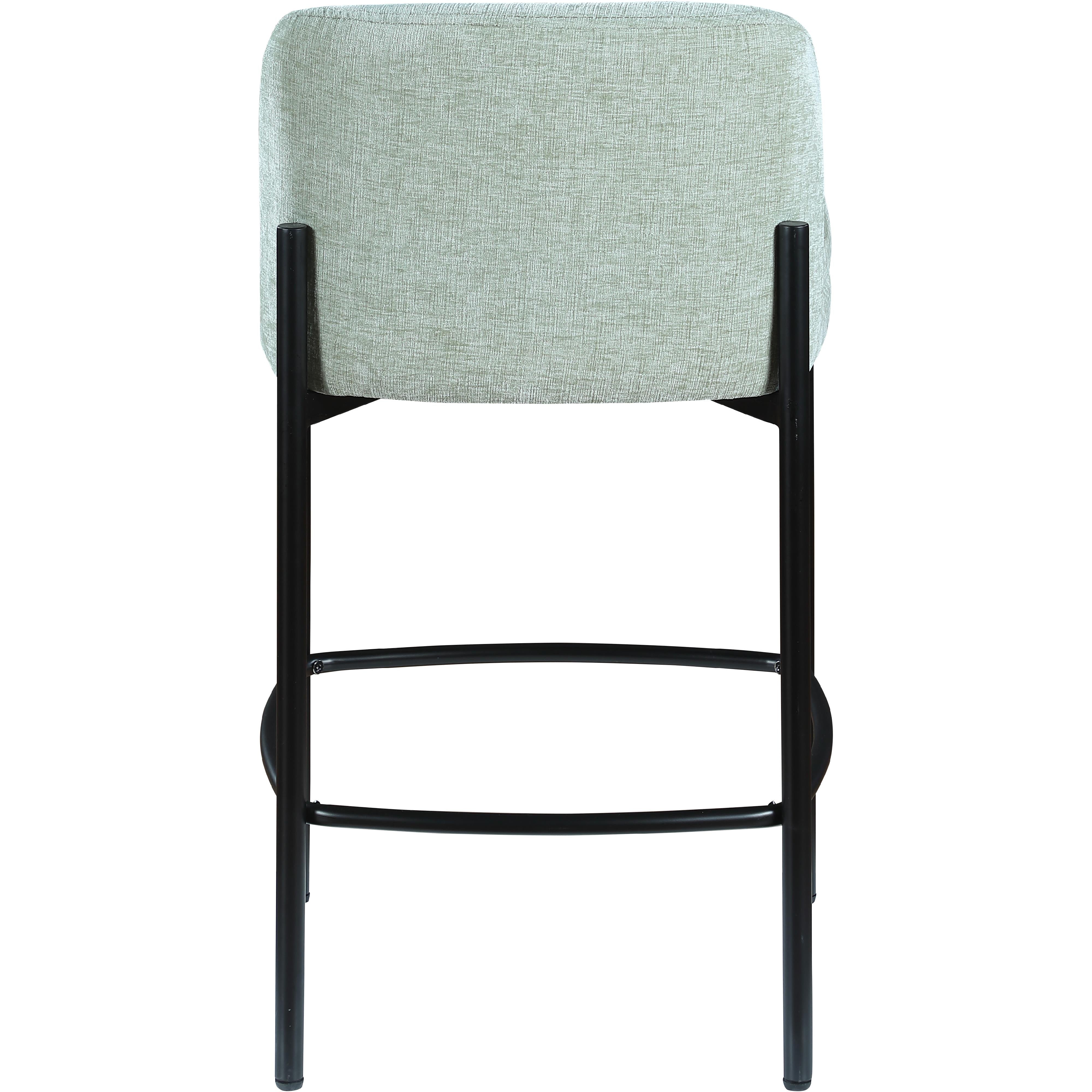 Meridian Burton Mint Chenille Fabric Stool