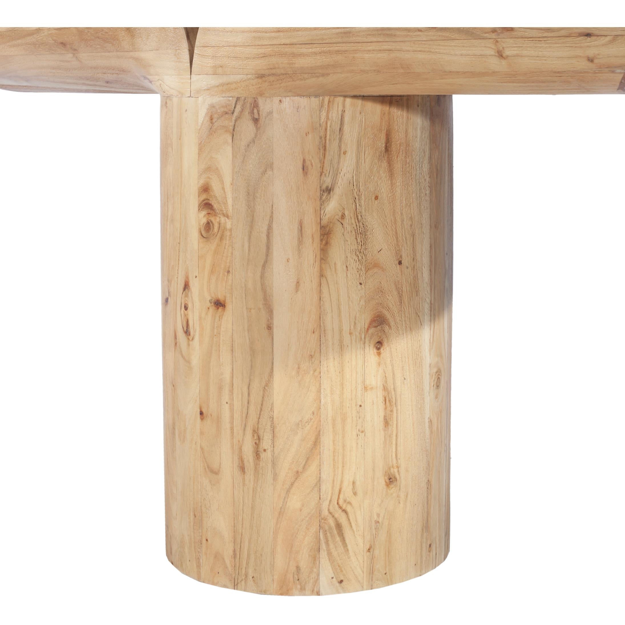 Meridian Tee Oak Console Table