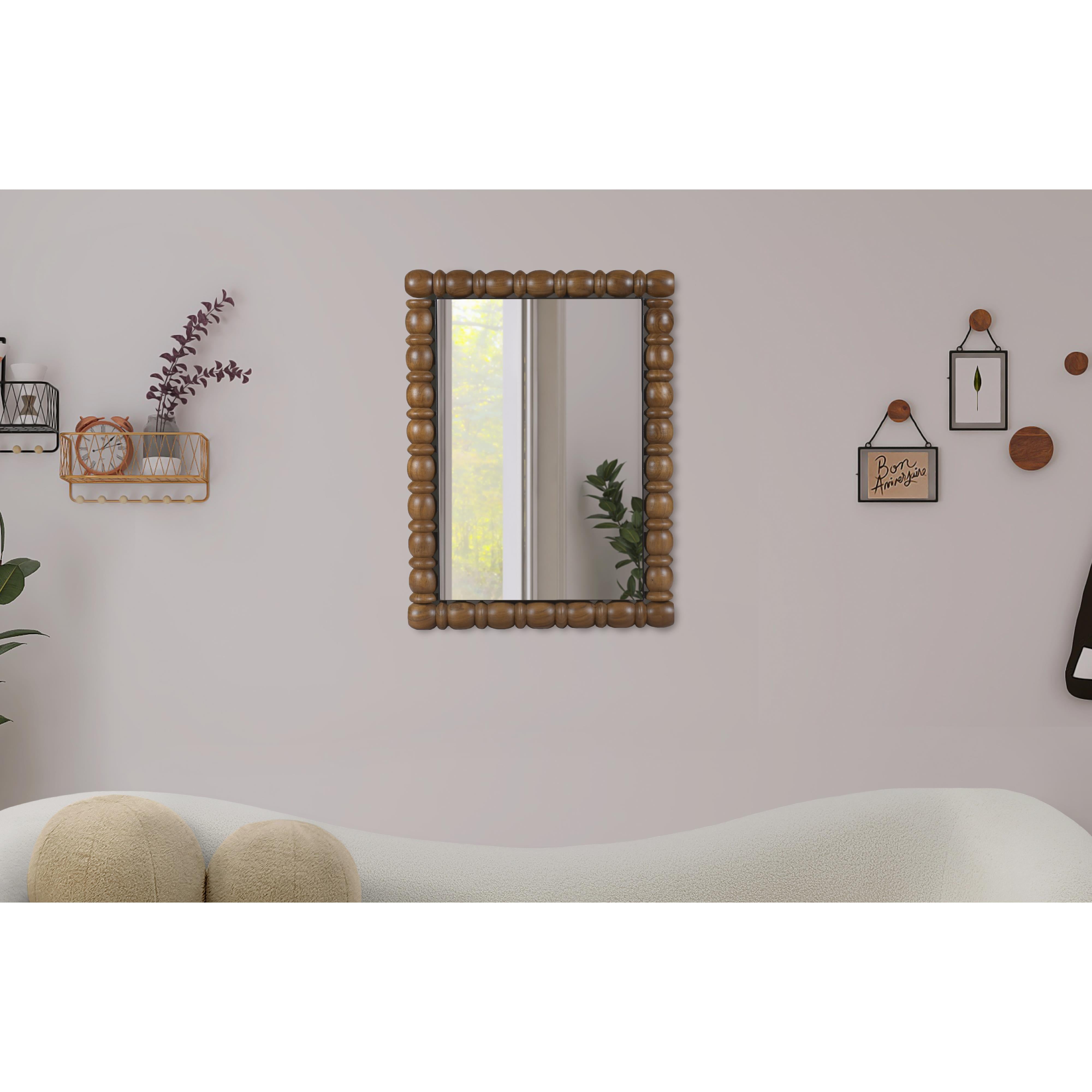 Meridian Aubrey Brown Mirror