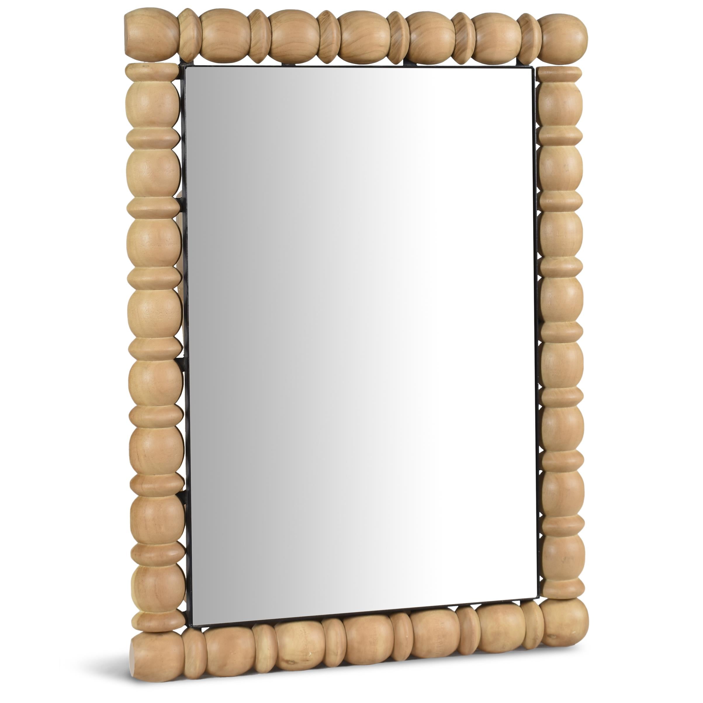 Meridian Aubrey Bleached Natural Oak Mirror