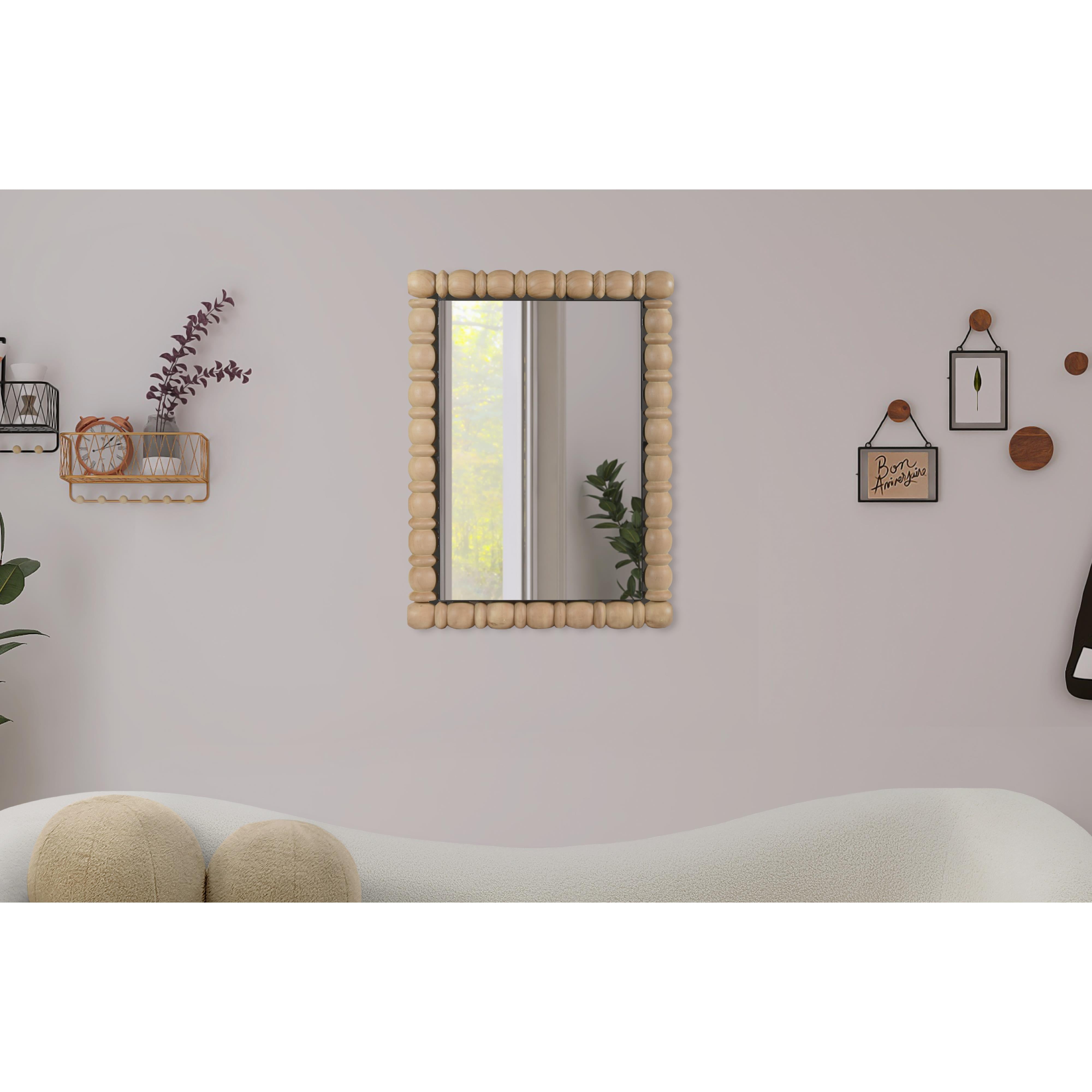 Meridian Aubrey Bleached Natural Oak Mirror