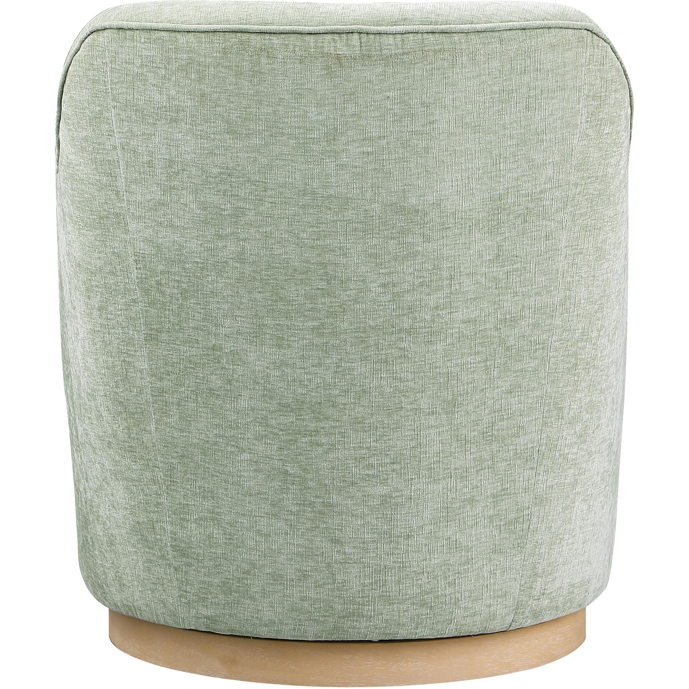 Meridian Clarita Mint Chenille Fabric Swivel Accent Chair