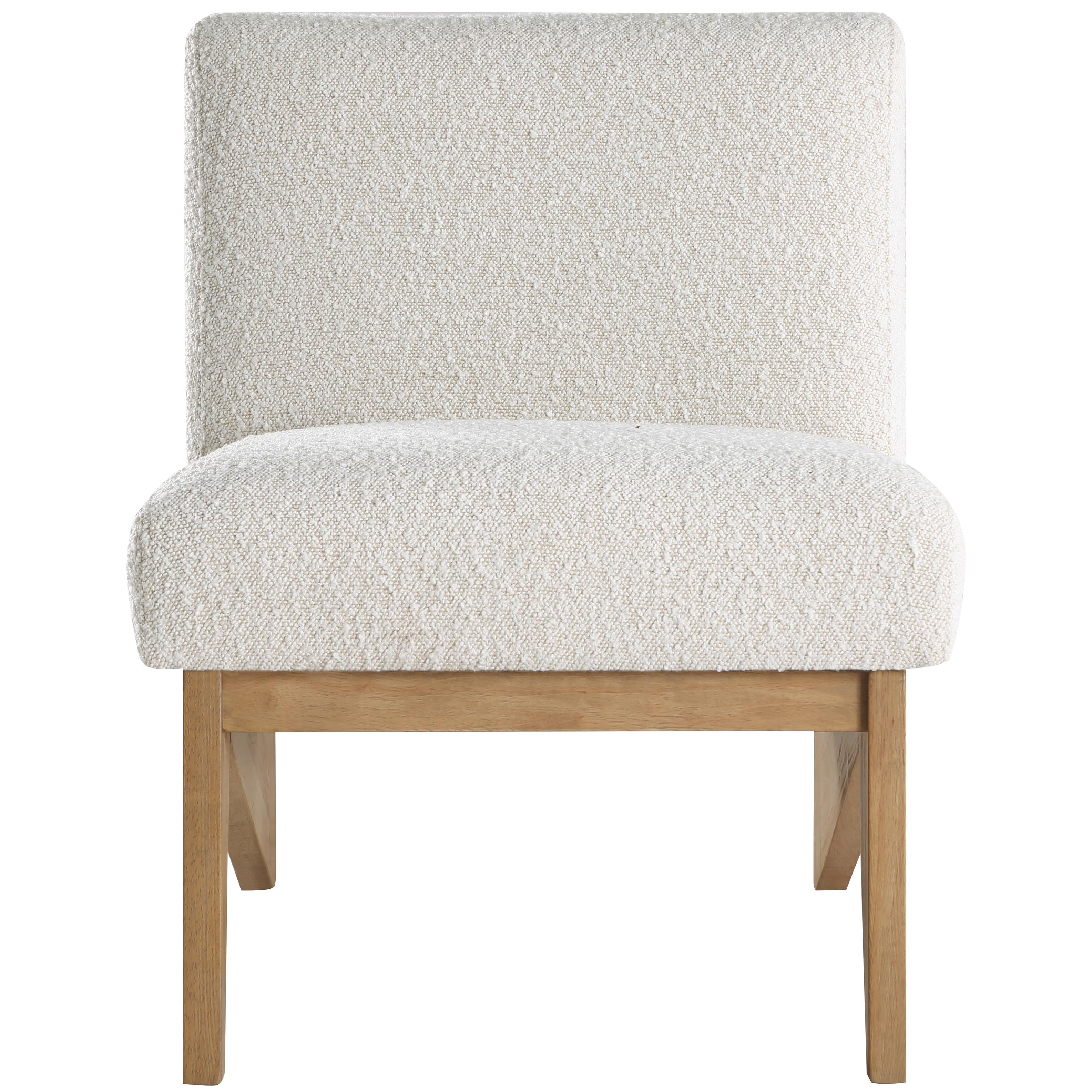 Meridian Chapman Cream Boucle Fabric Accent Chair