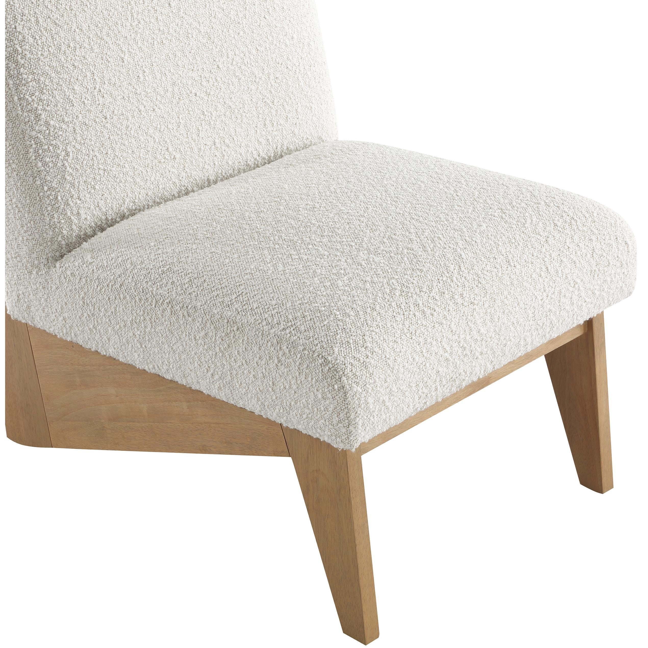 Meridian Chapman Cream Boucle Fabric Accent Chair