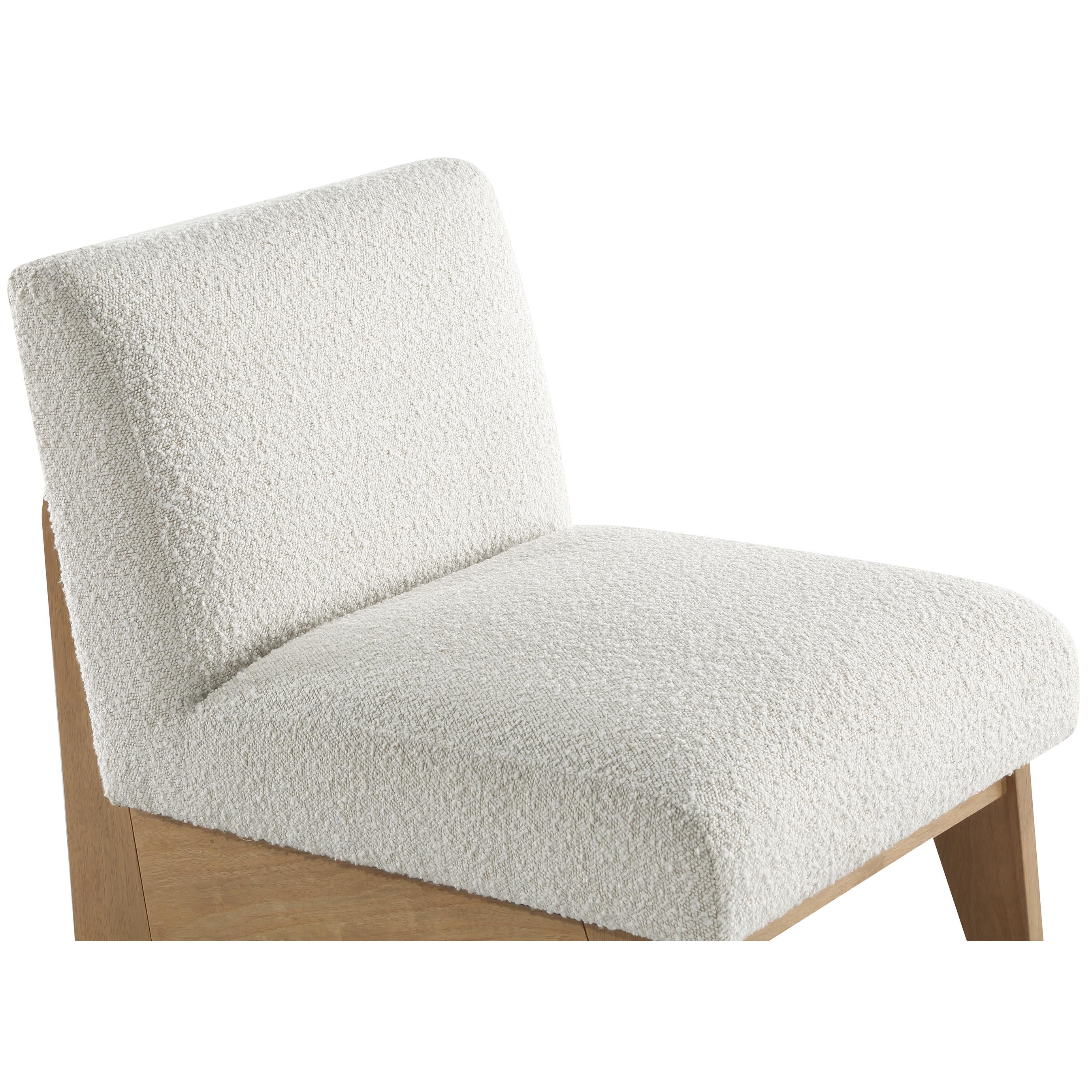 Meridian Chapman Cream Boucle Fabric Accent Chair