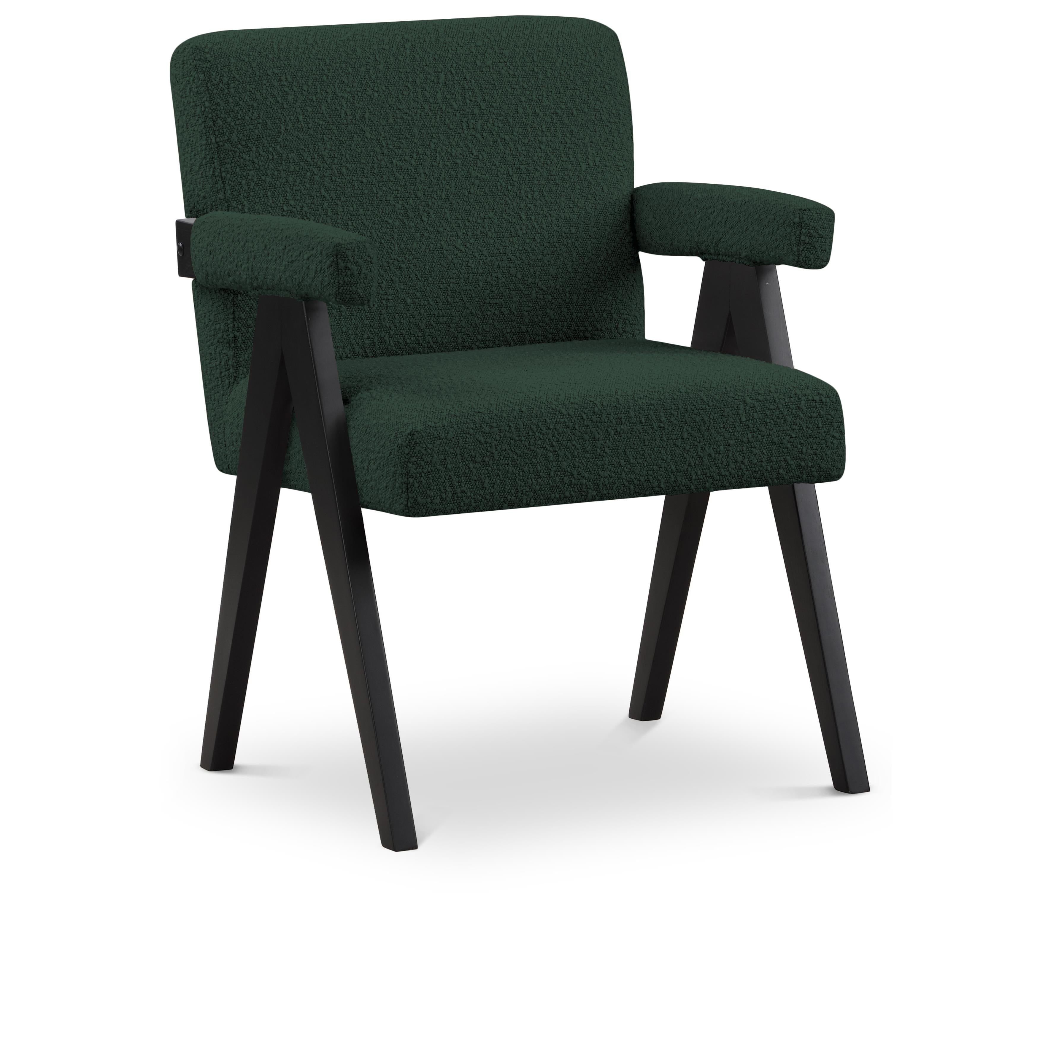 Meridian Woodloch Green Boucle Fabric Accent Chair