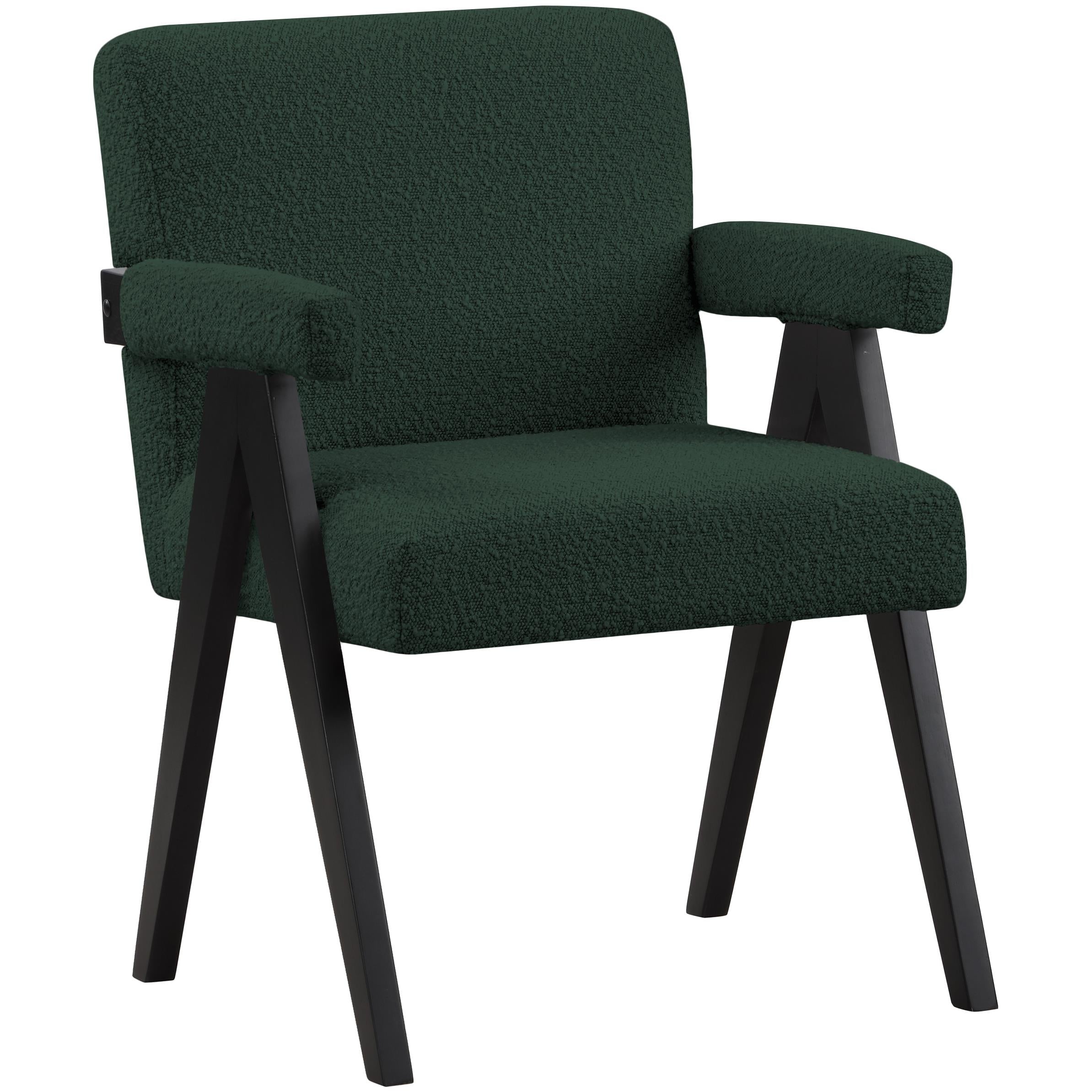 Meridian Woodloch Green Boucle Fabric Accent Chair