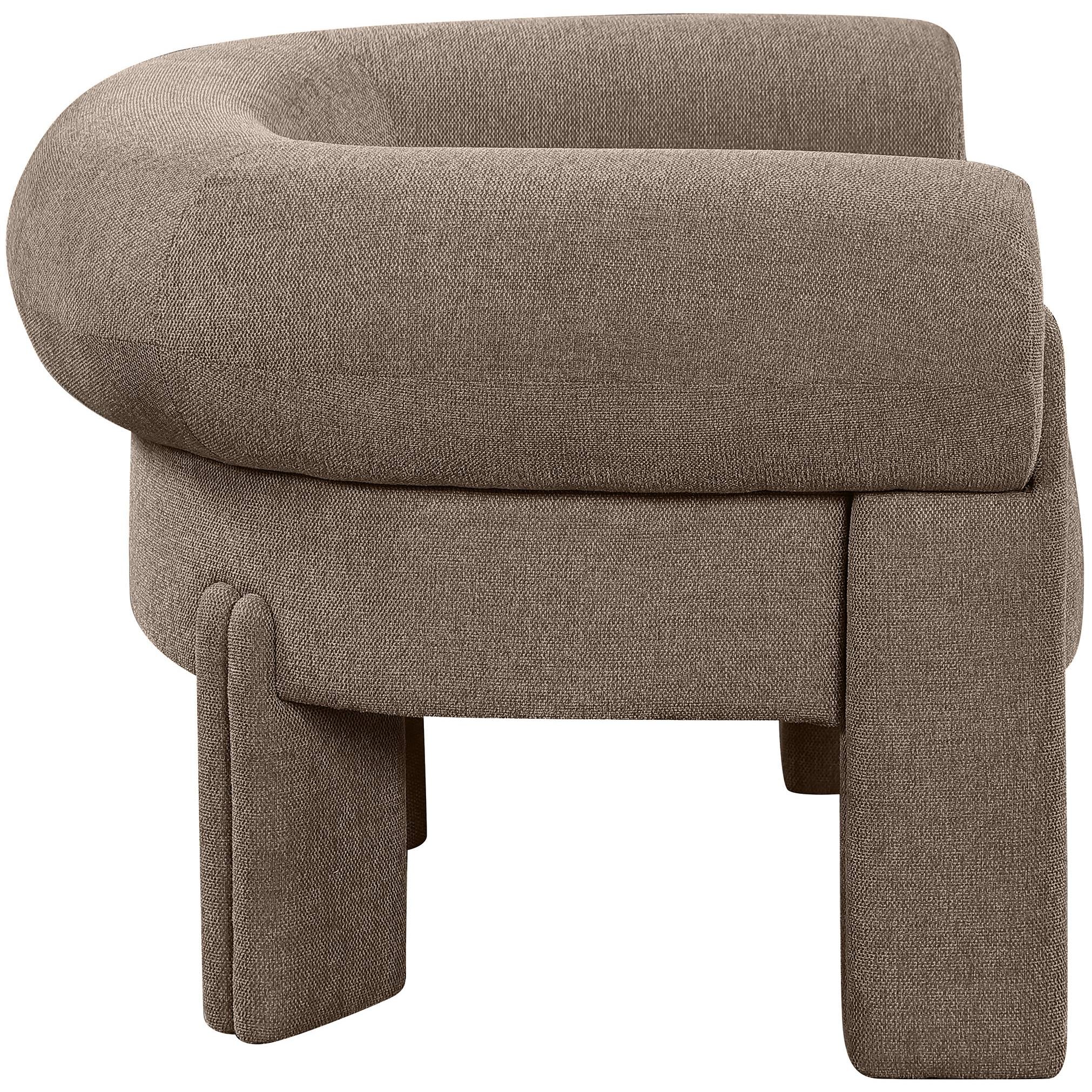 Meridian Stefano Brown Polyester Fabric Accent Chair