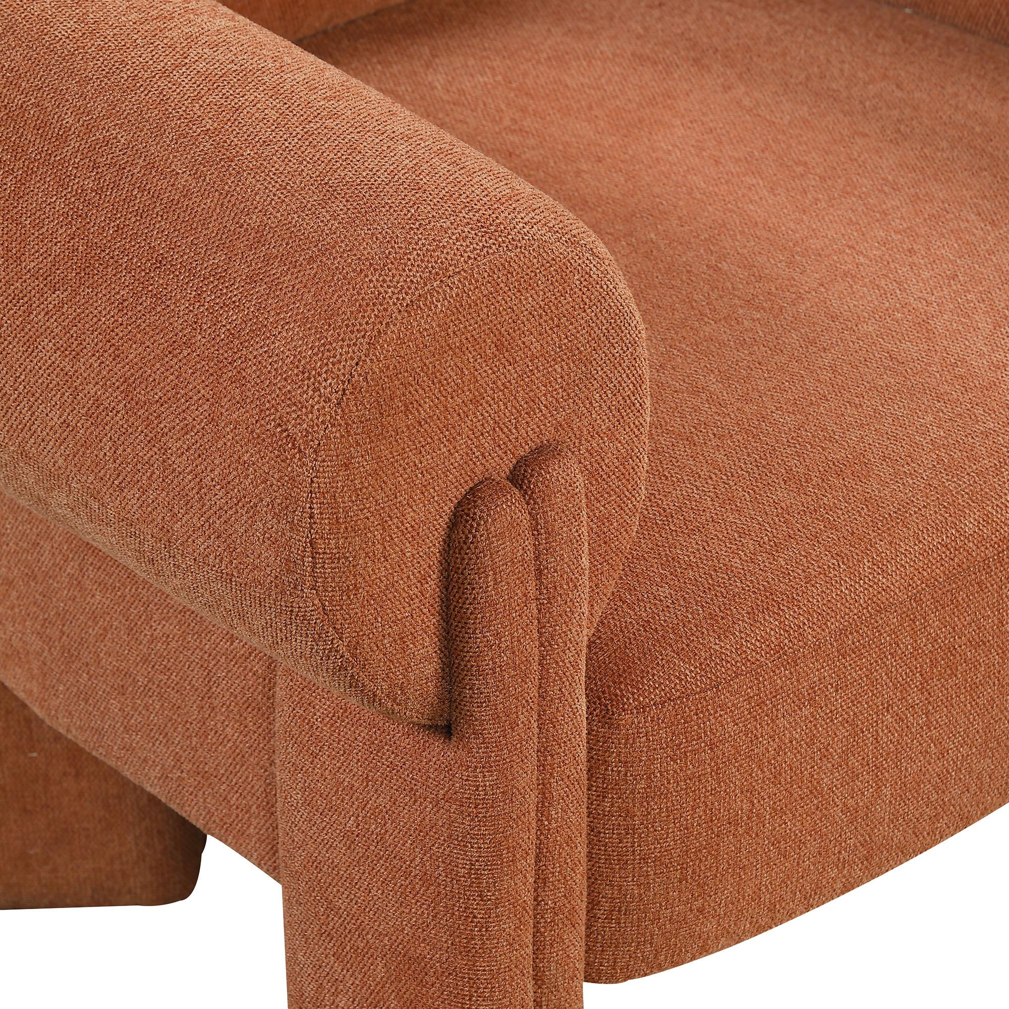 Meridian Stefano Cognac Polyester Fabric Accent Chair