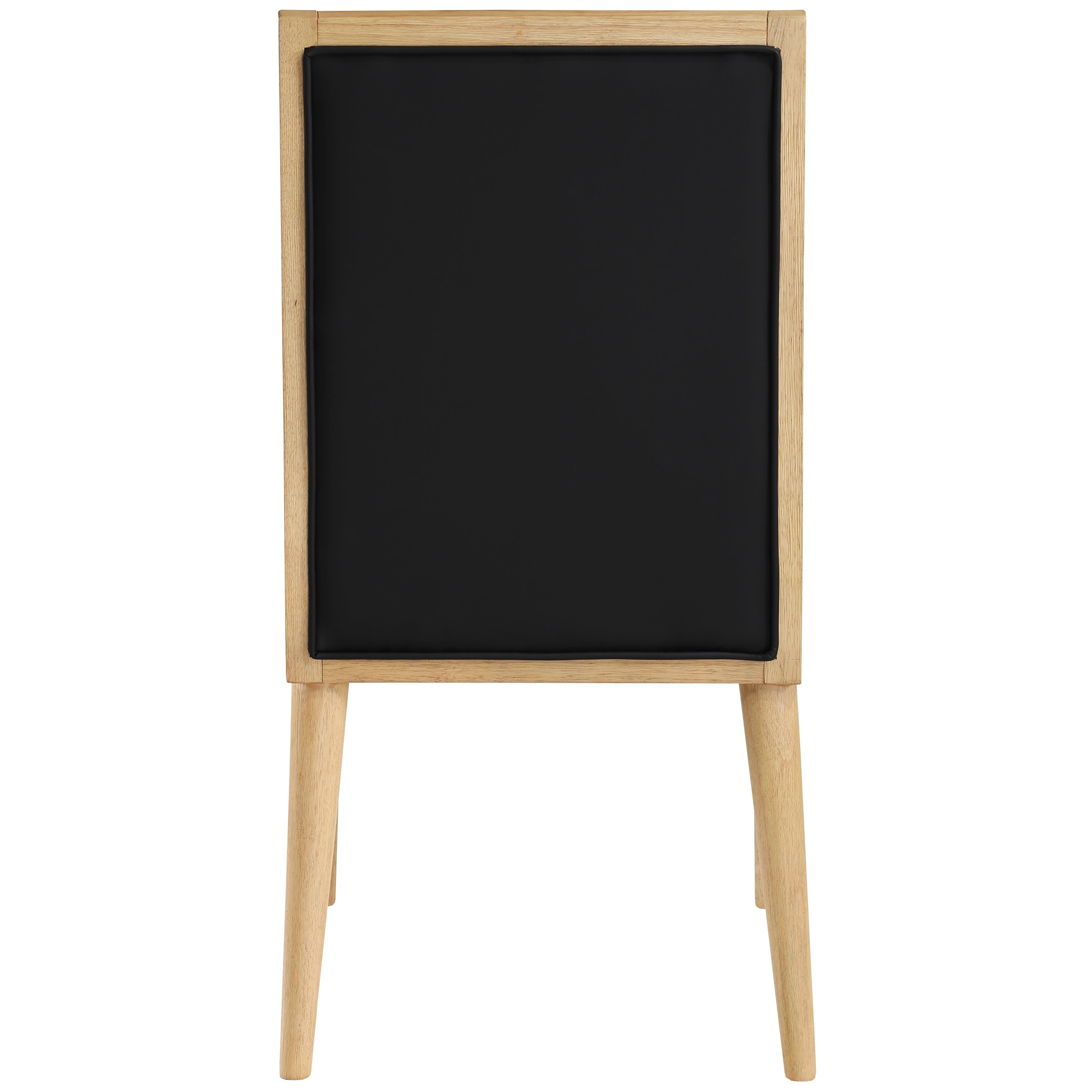 Meridian Bristol Black Vegan Leather Dining Chair