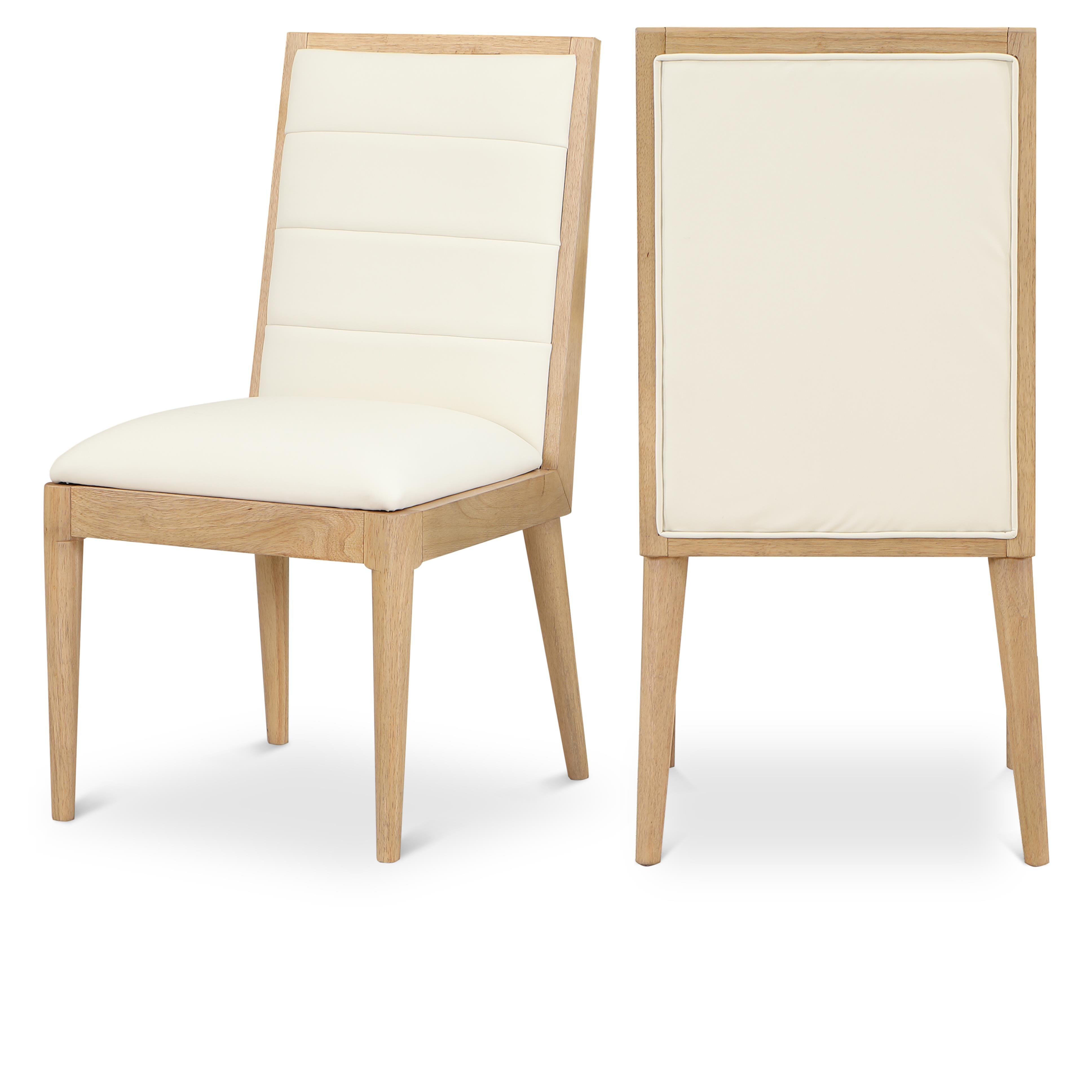 Meridian Bristol Cream Vegan Leather Dining Chair