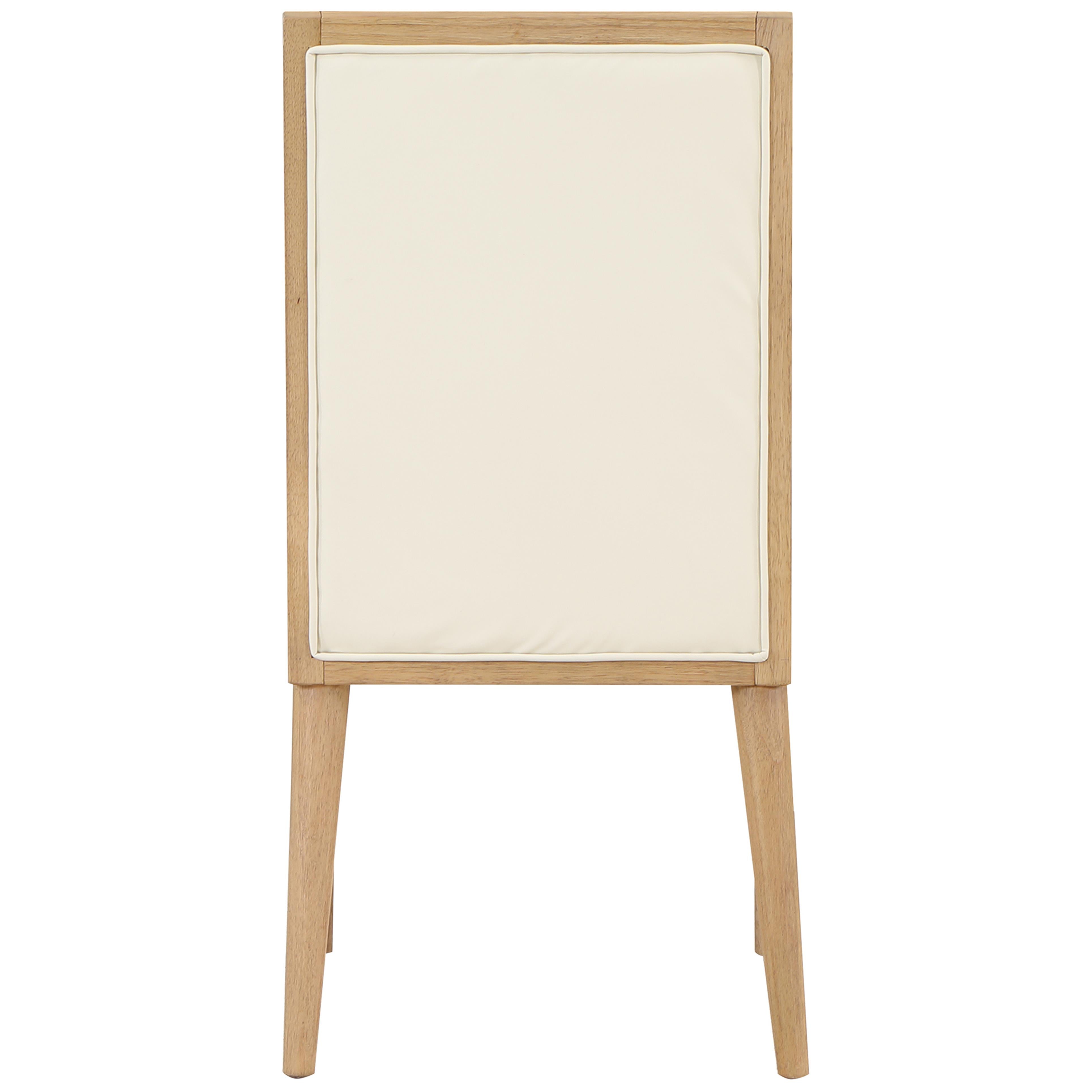 Meridian Bristol Cream Vegan Leather Dining Chair