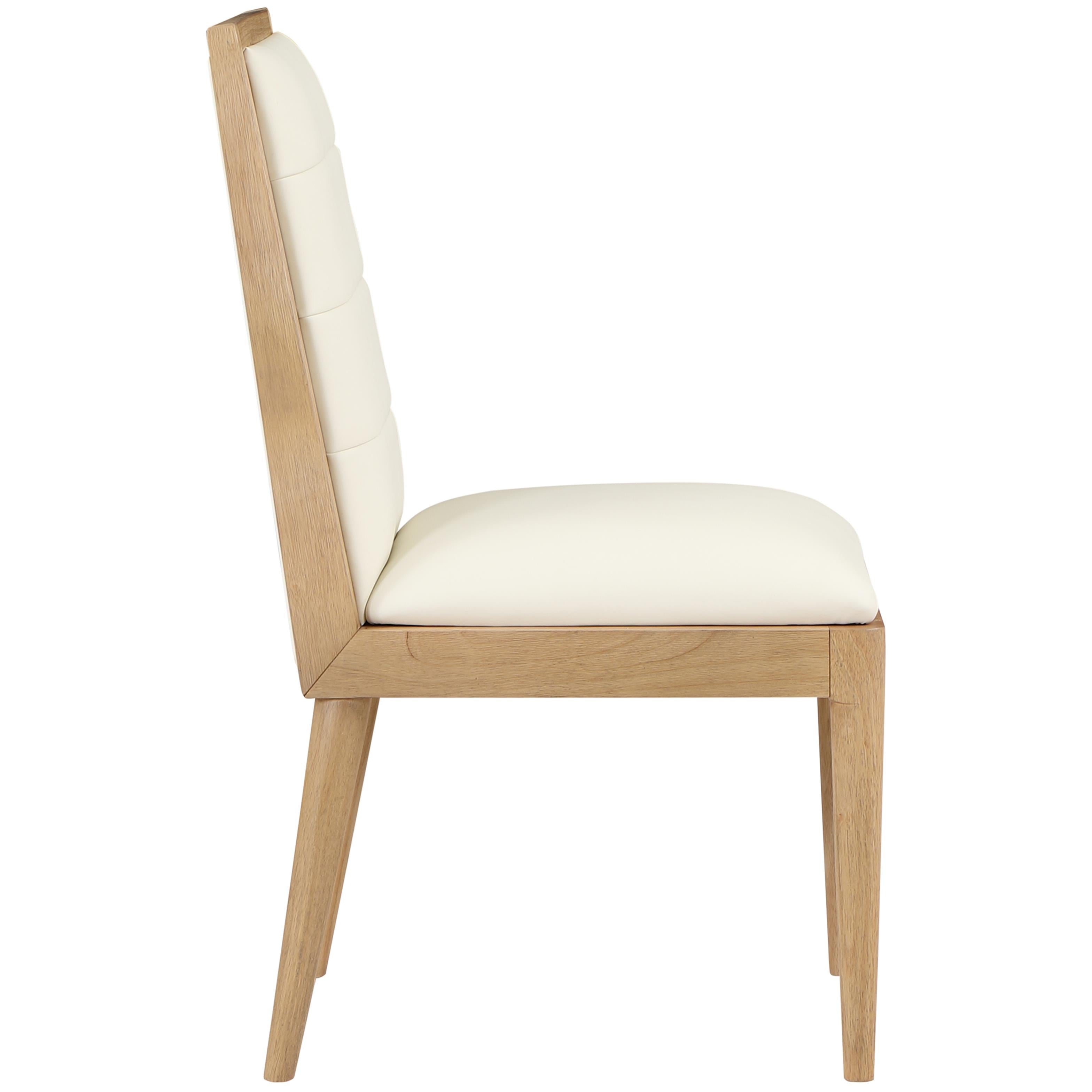 Meridian Bristol Cream Vegan Leather Dining Chair