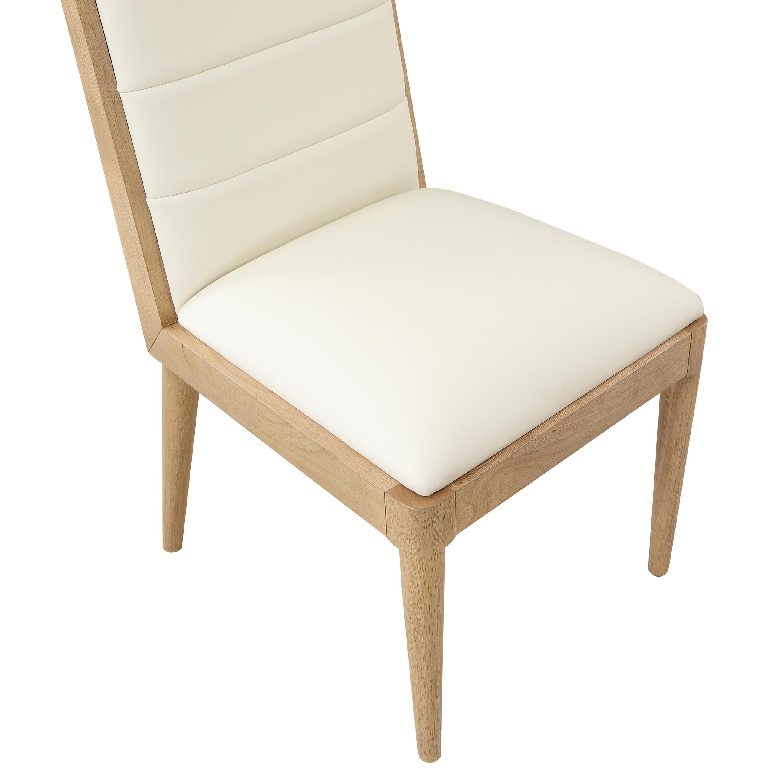 Meridian Bristol Cream Vegan Leather Dining Chair