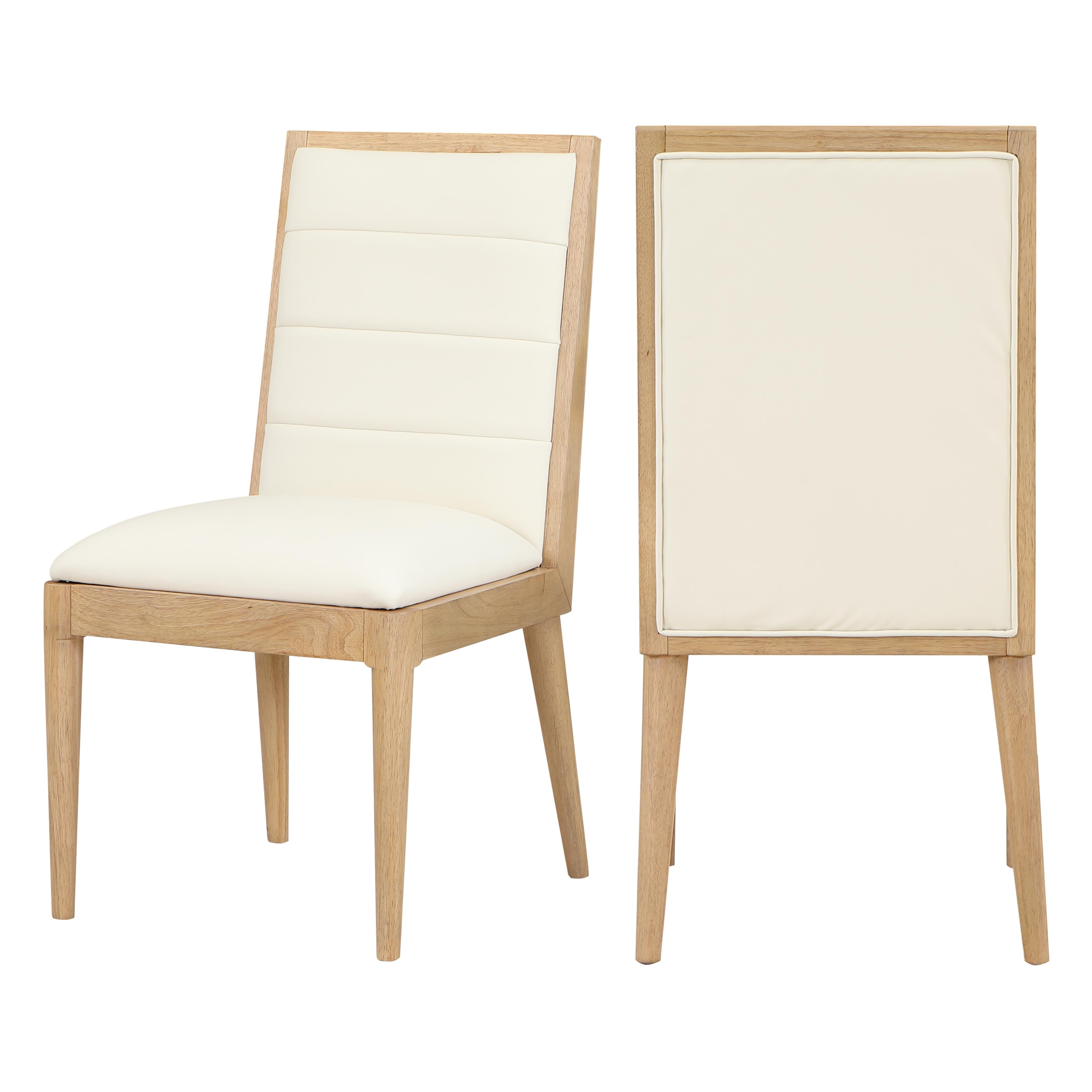 Meridian Bristol Cream Vegan Leather Dining Chair