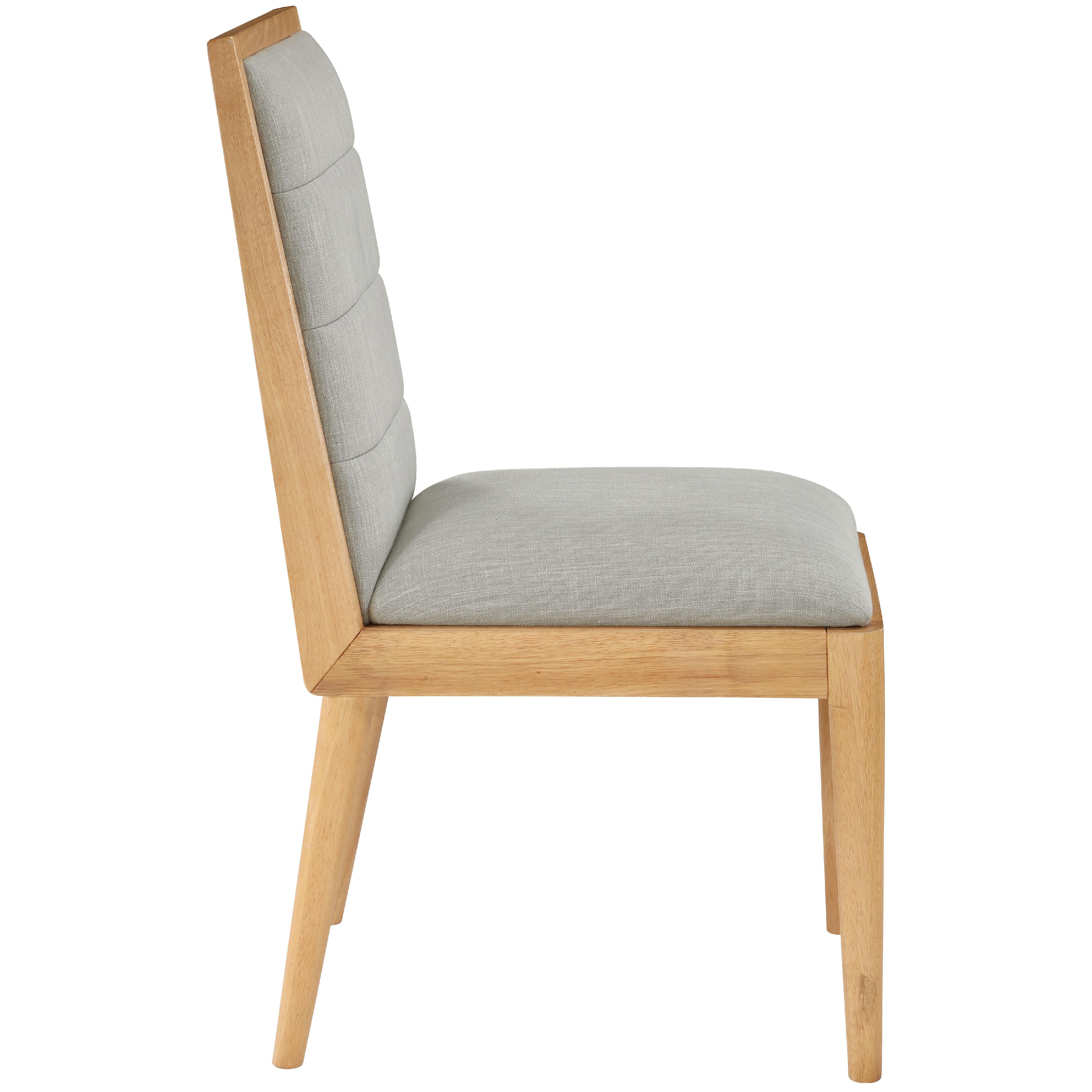 Meridian Bristol Grey Linen Textured Fabric Dining Chair