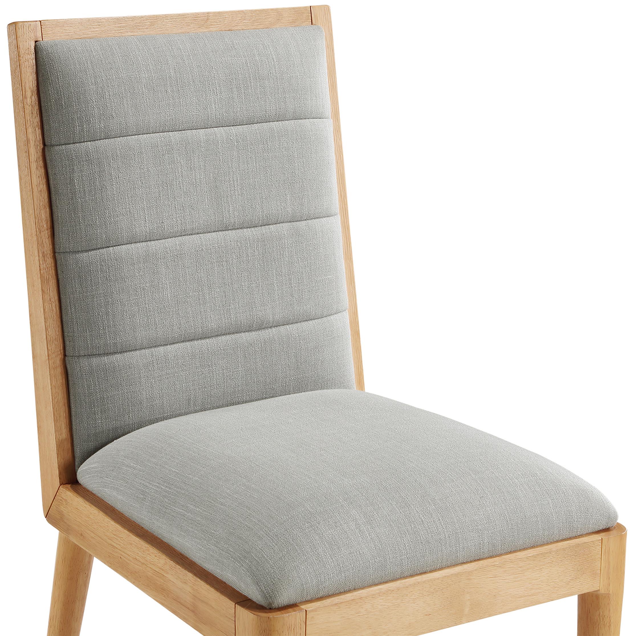 Meridian Bristol Grey Linen Textured Fabric Dining Chair