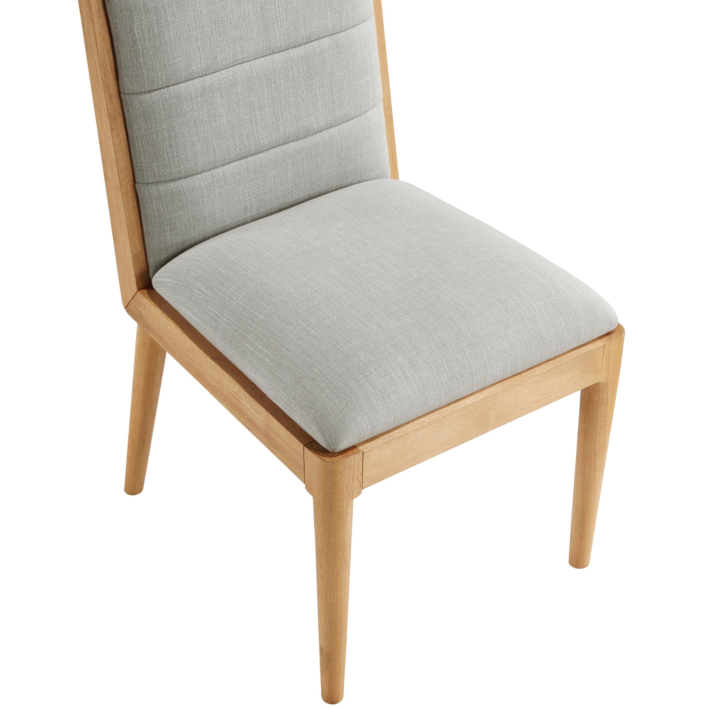 Meridian Bristol Grey Linen Textured Fabric Dining Chair