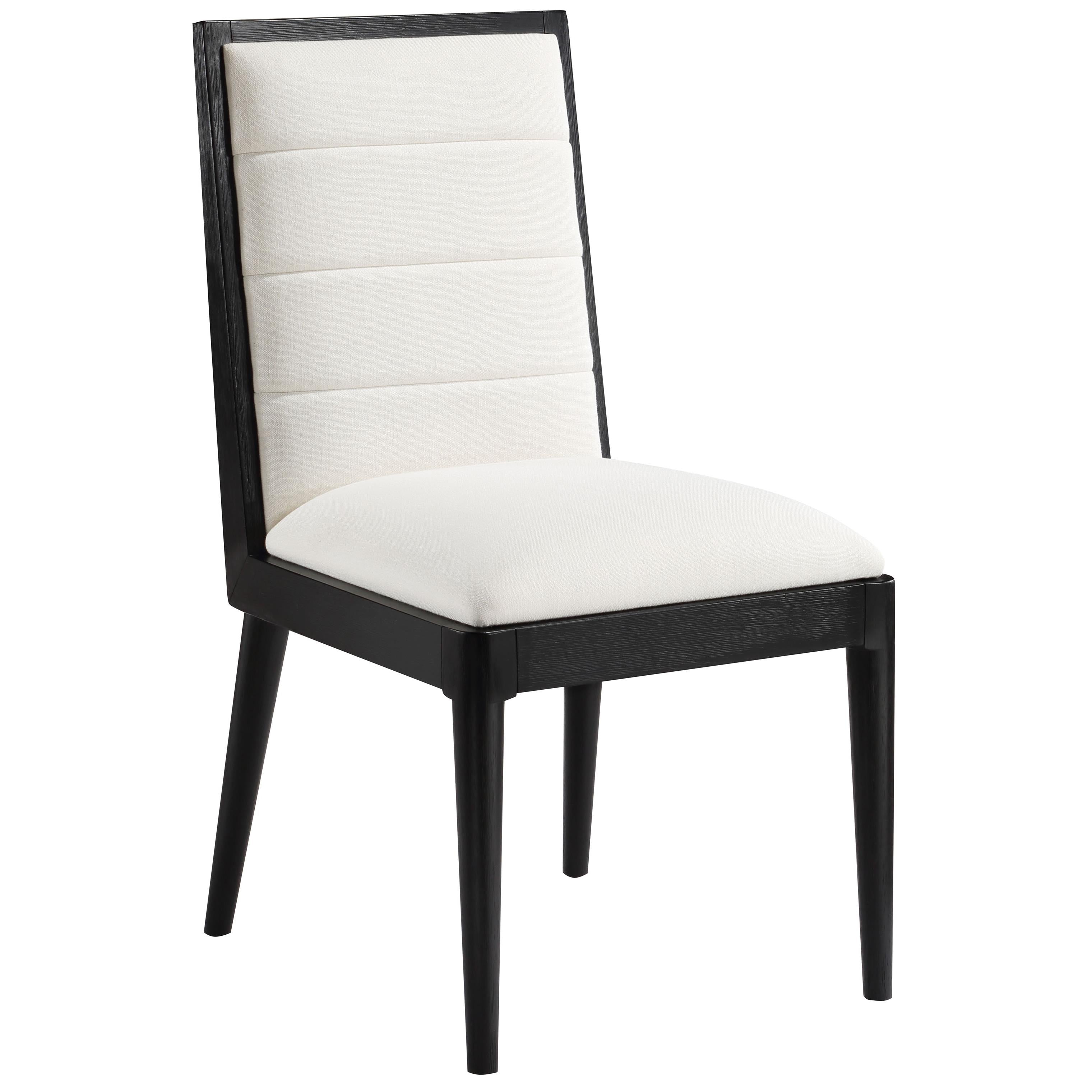 Meridian Bristol Cream Linen Textured Fabric Dining Chair