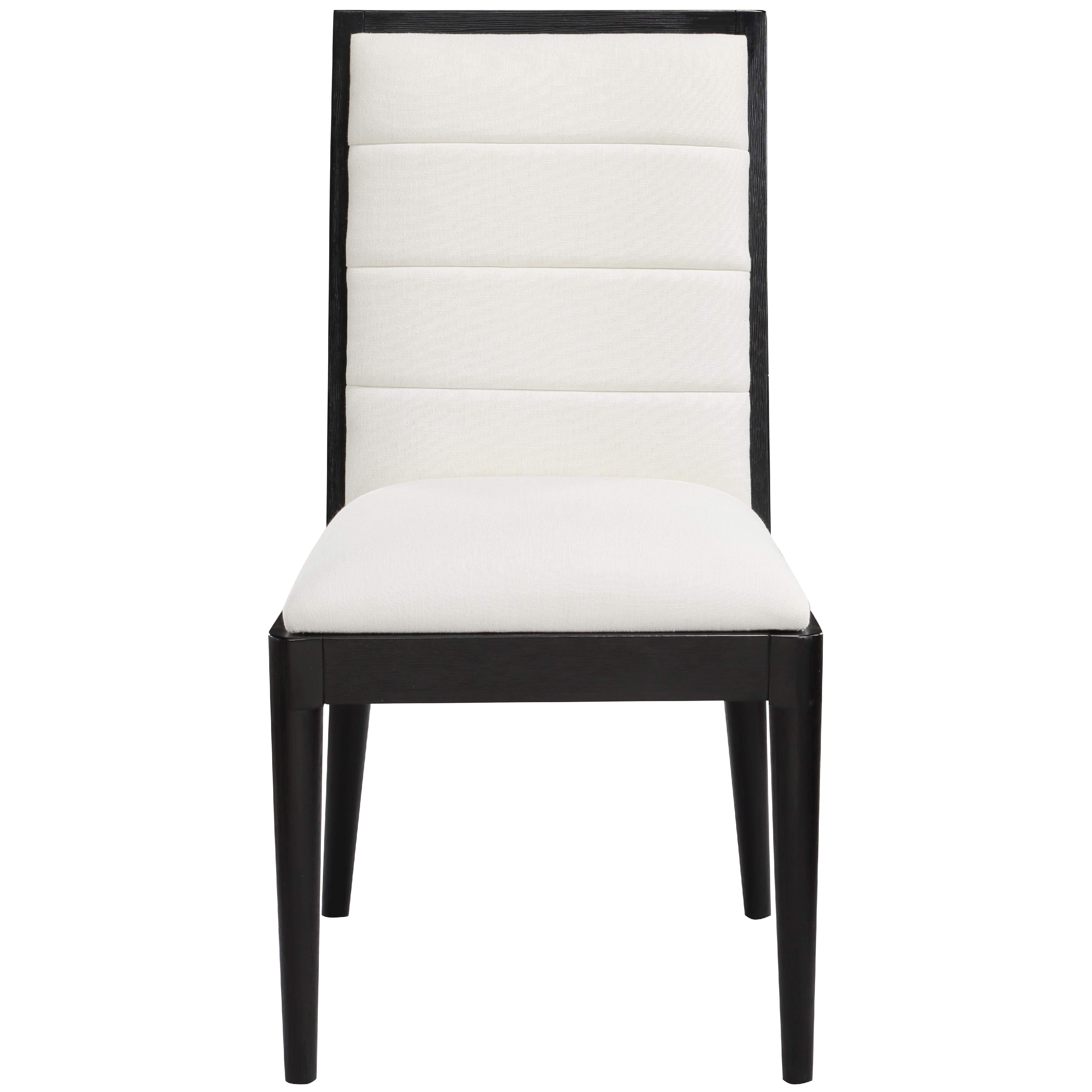 Meridian Bristol Cream Linen Textured Fabric Dining Chair