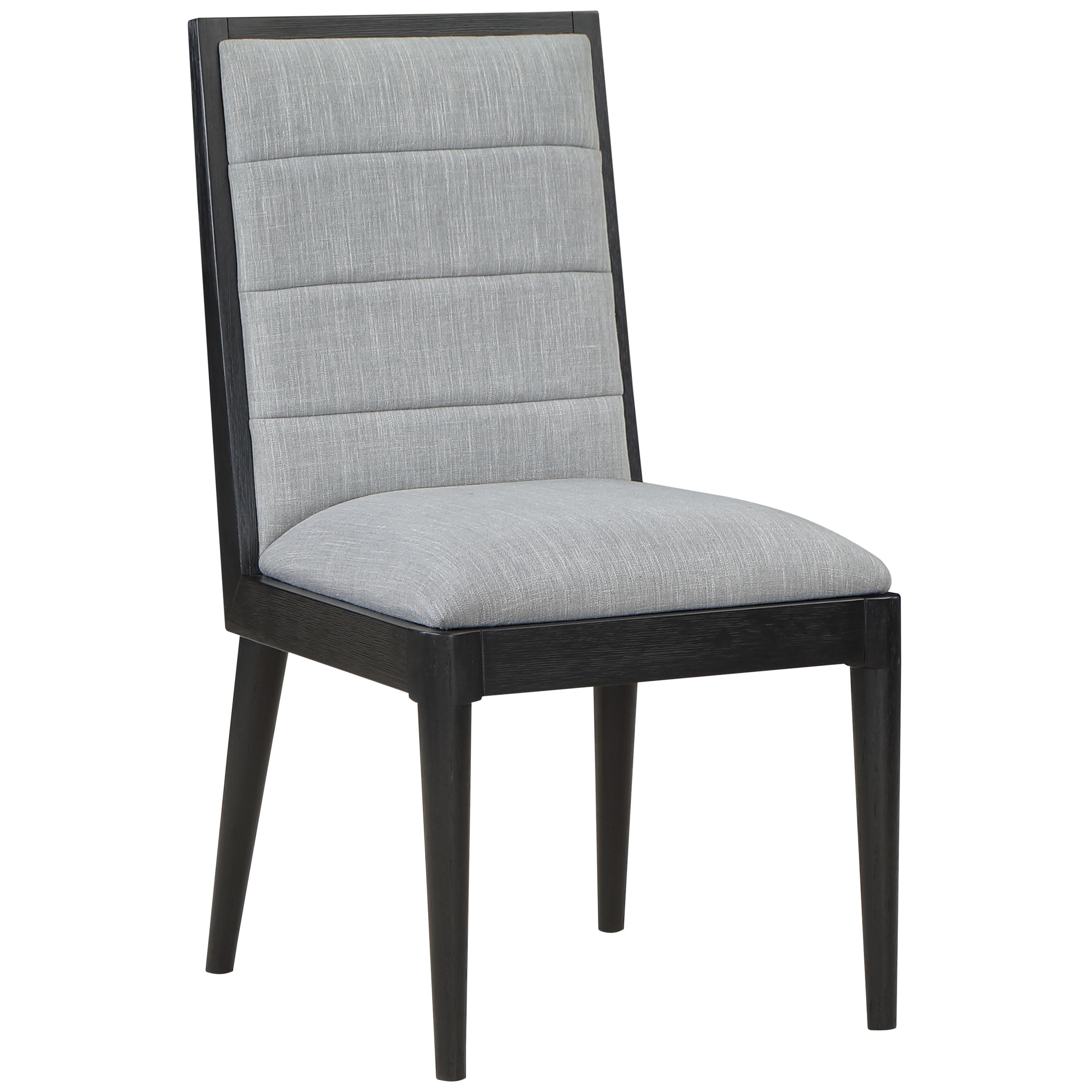 Meridian Bristol Grey Linen Textured Fabric Dining Chair