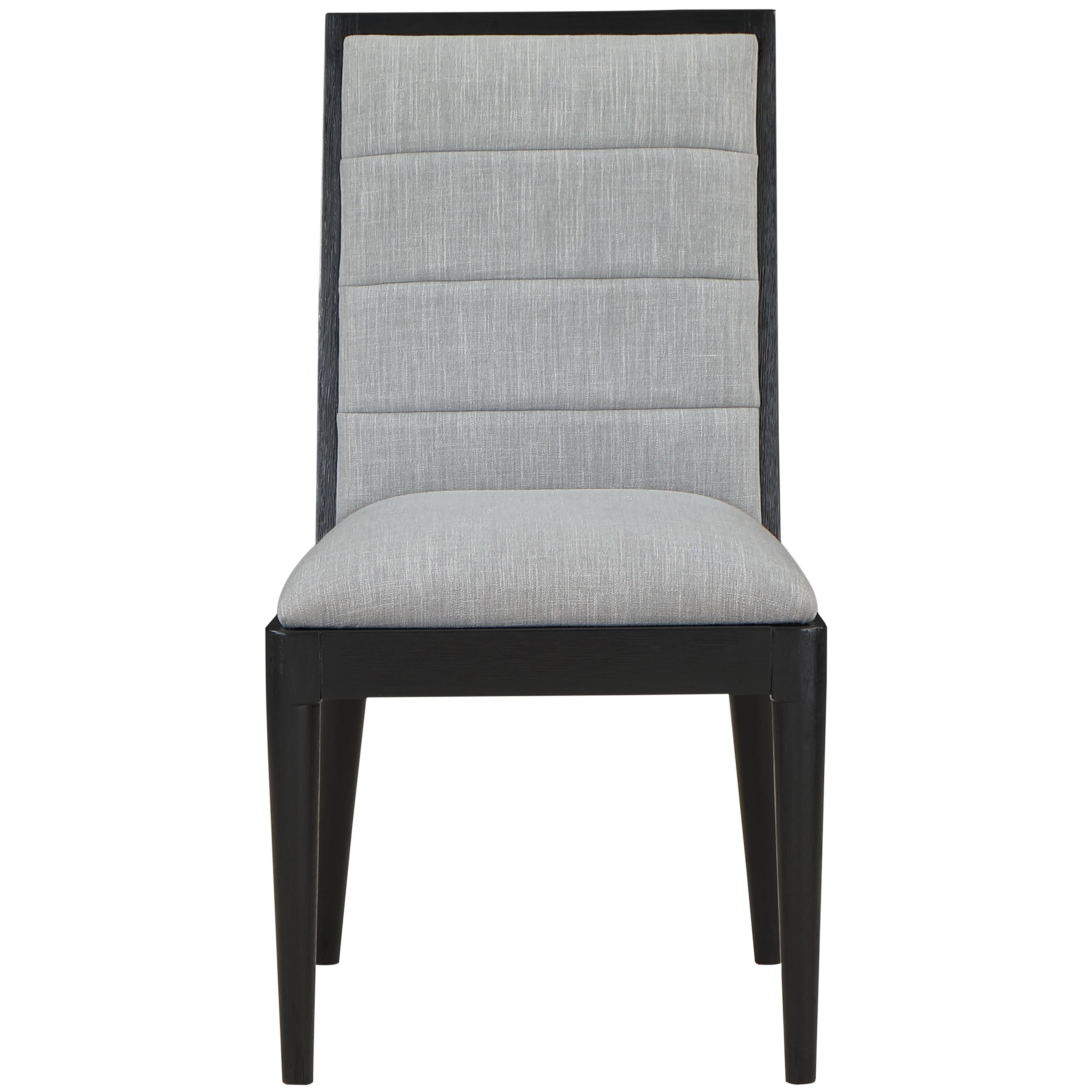 Meridian Bristol Grey Linen Textured Fabric Dining Chair