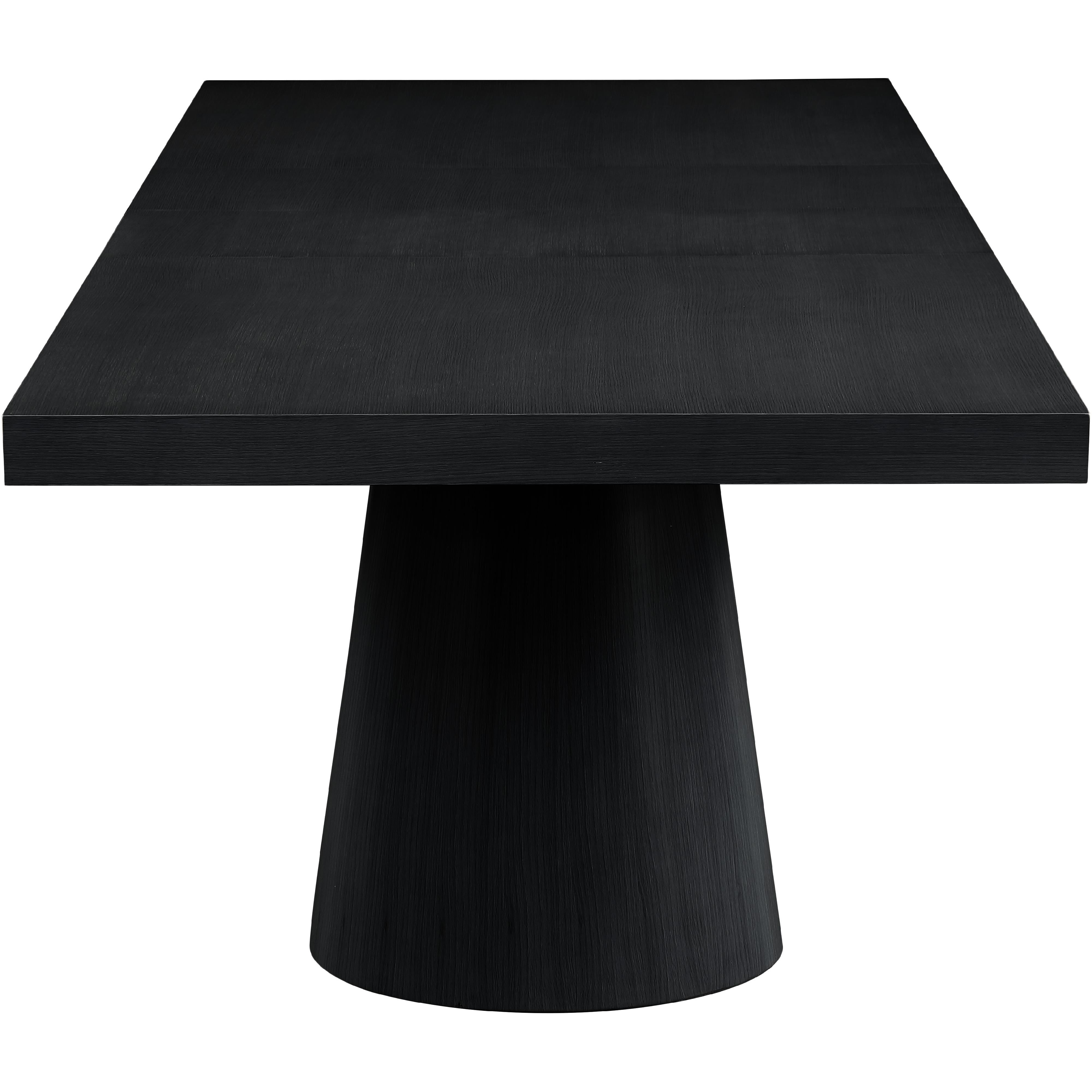 Meridian Tavolo Black Oak Veneer Dining Table (3 Boxes)