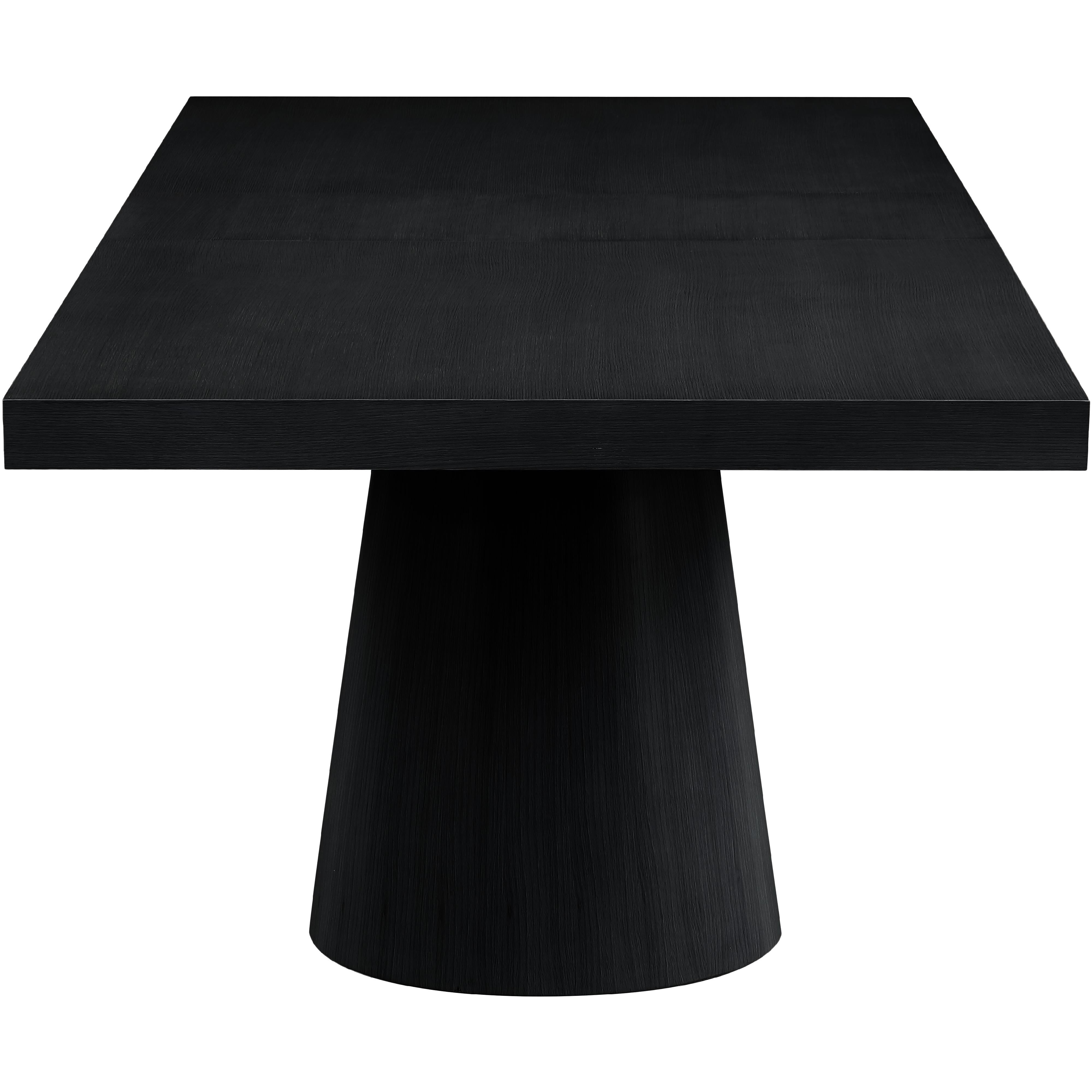 Meridian Tavolo Black Oak Veneer Dining Table (3 Boxes)