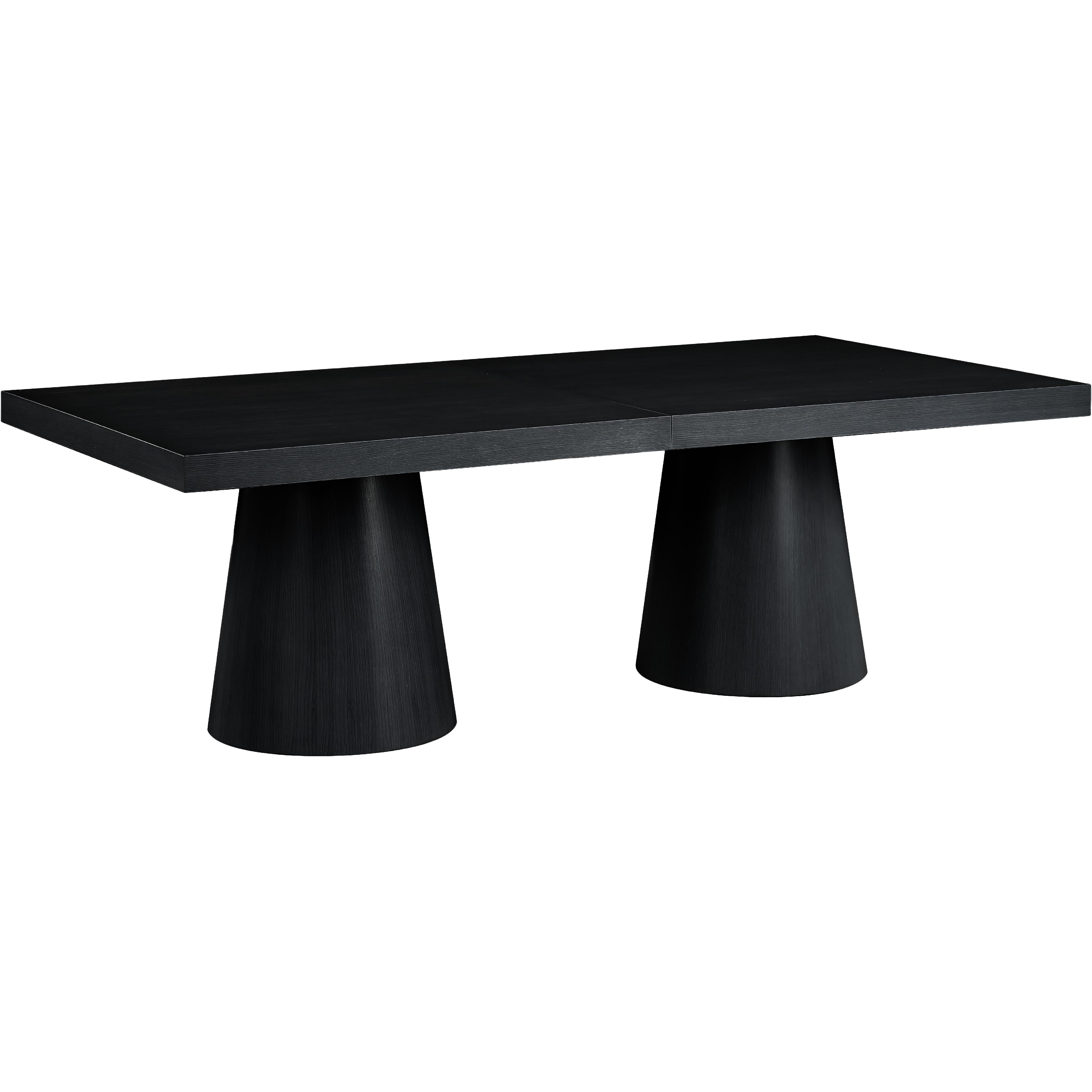 Meridian Tavolo Black Oak Veneer Dining Table (3 Boxes)