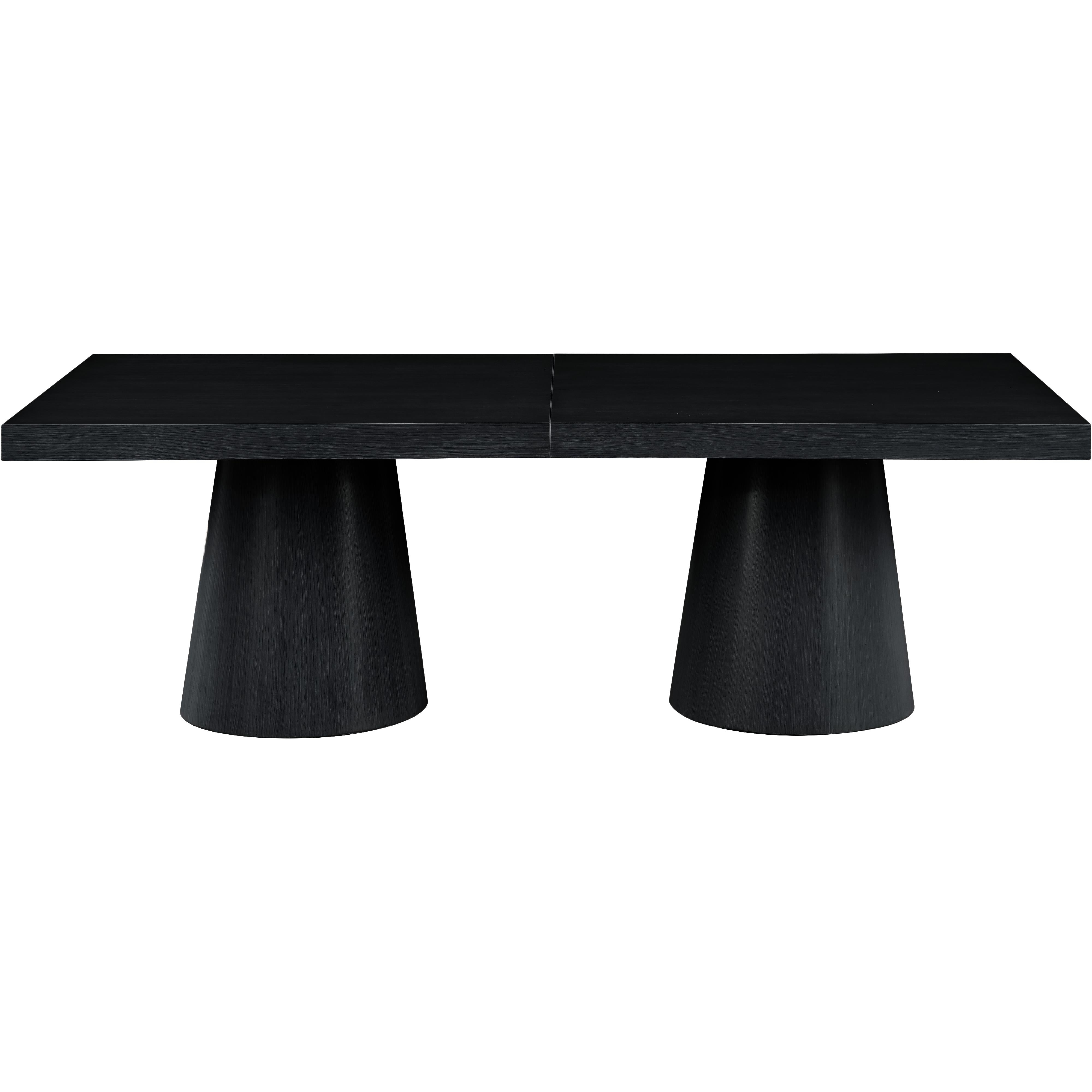 Meridian Tavolo Black Oak Veneer Dining Table (3 Boxes)