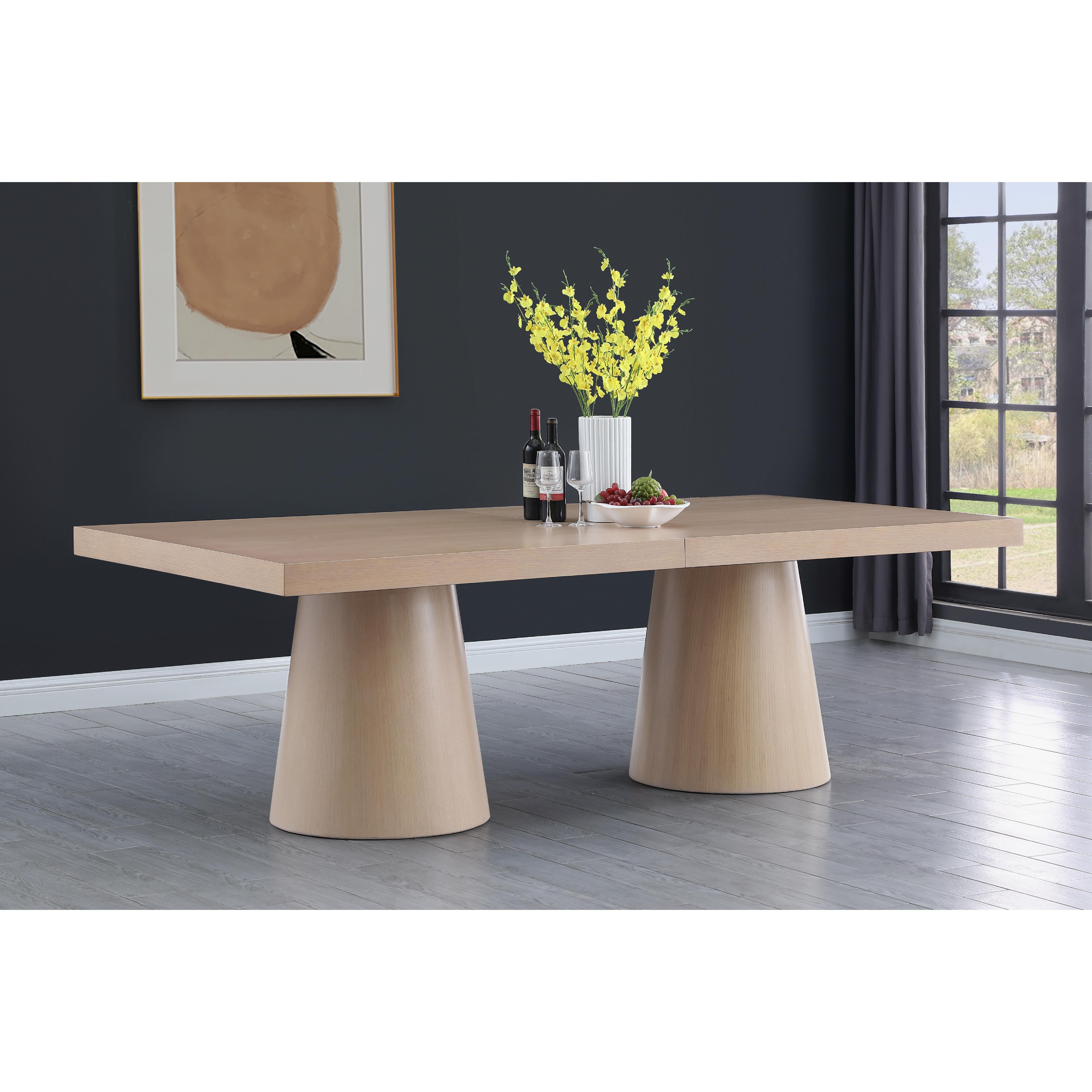 Meridian Tavolo Natural Oak Veneer Dining Table (3 Boxes)